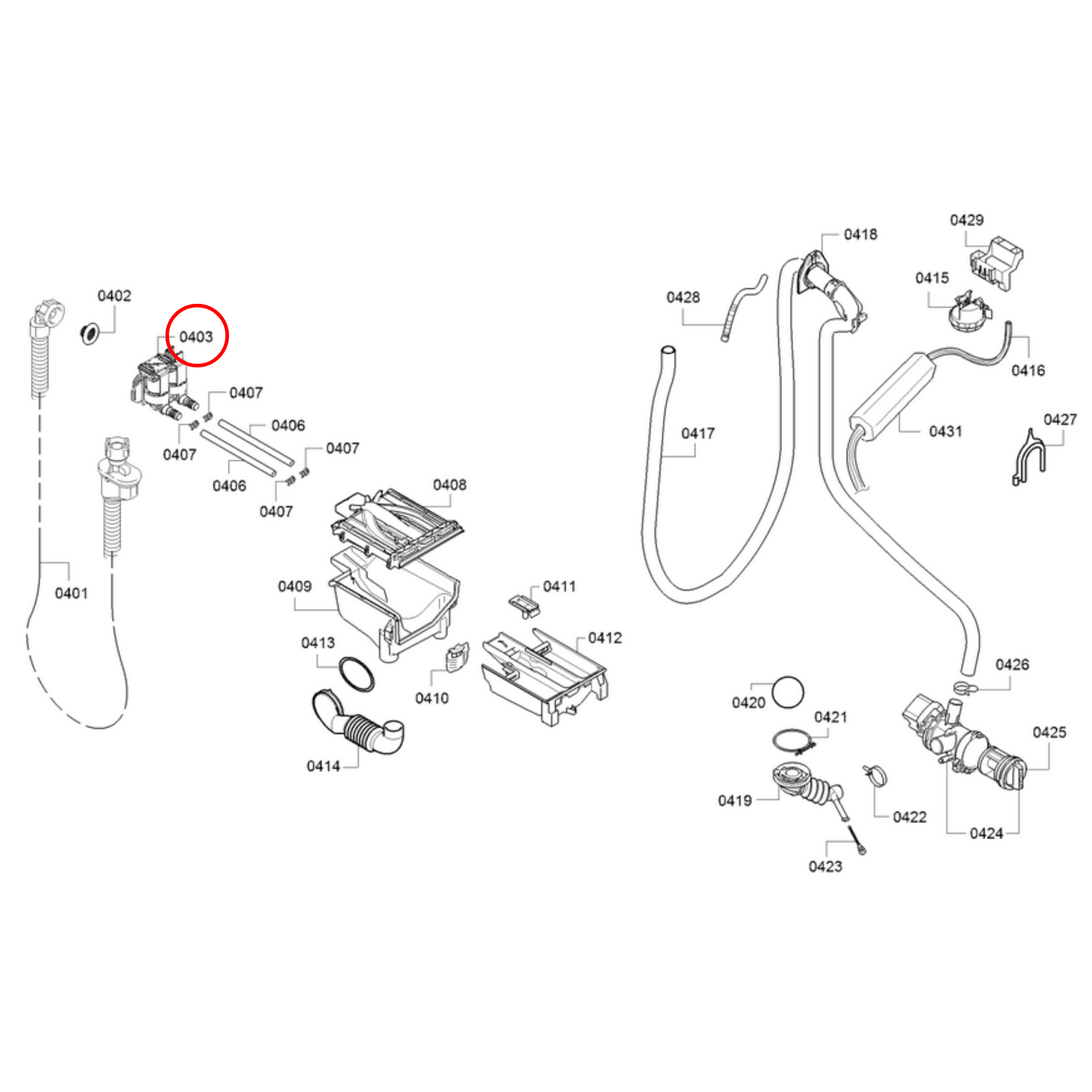 00606001 Bosch Front Load Washing Machine Dual Inlet Valve - 00617612 Perth Appliance Spares