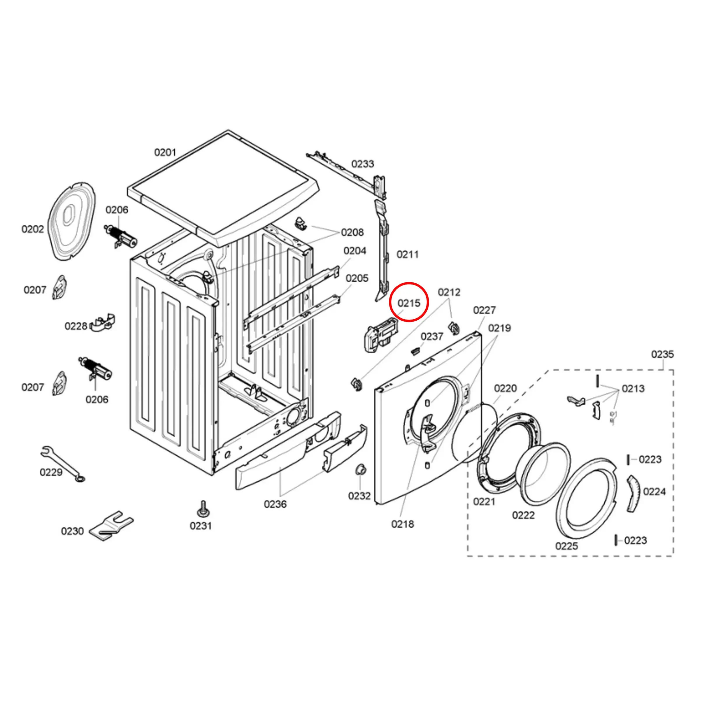00610147 Bosch Washing Machine Door Interlock - BO107 Fast Spares