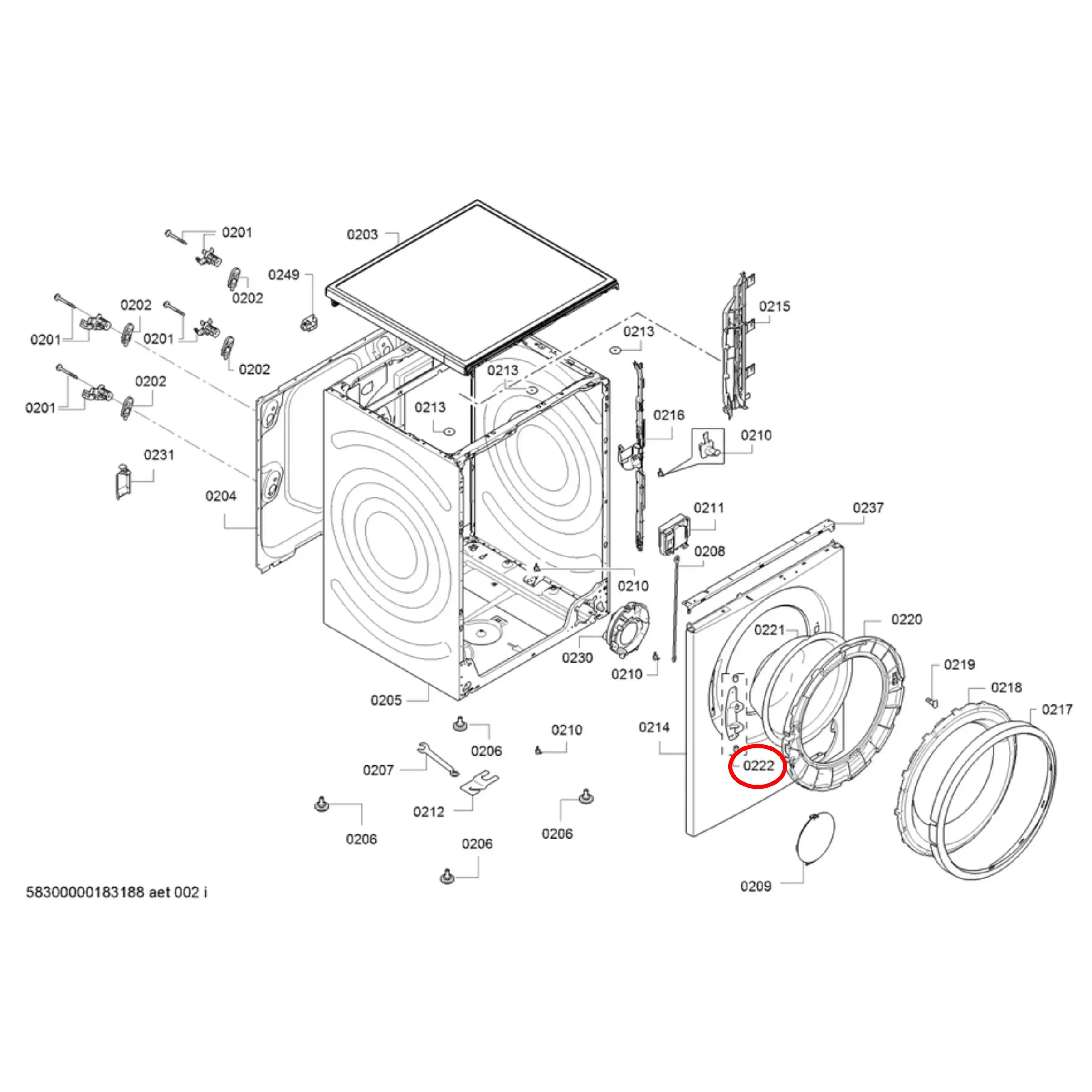 00634198 Bosch Front Load Washing Machine Door Hinge Perth Appliance Spares