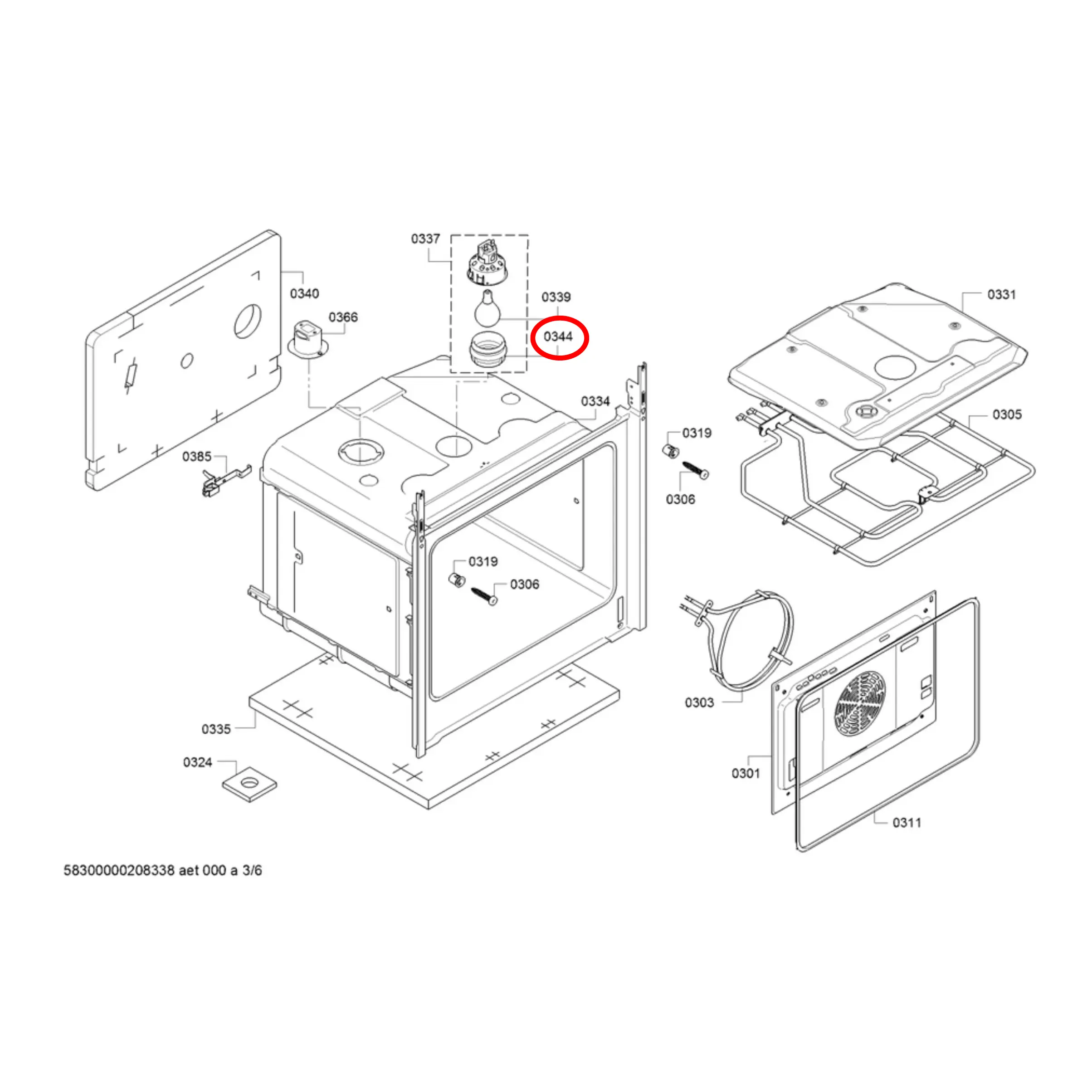 00647309 Bosch Oven Light Glass Cover 63Mm Fast Spares