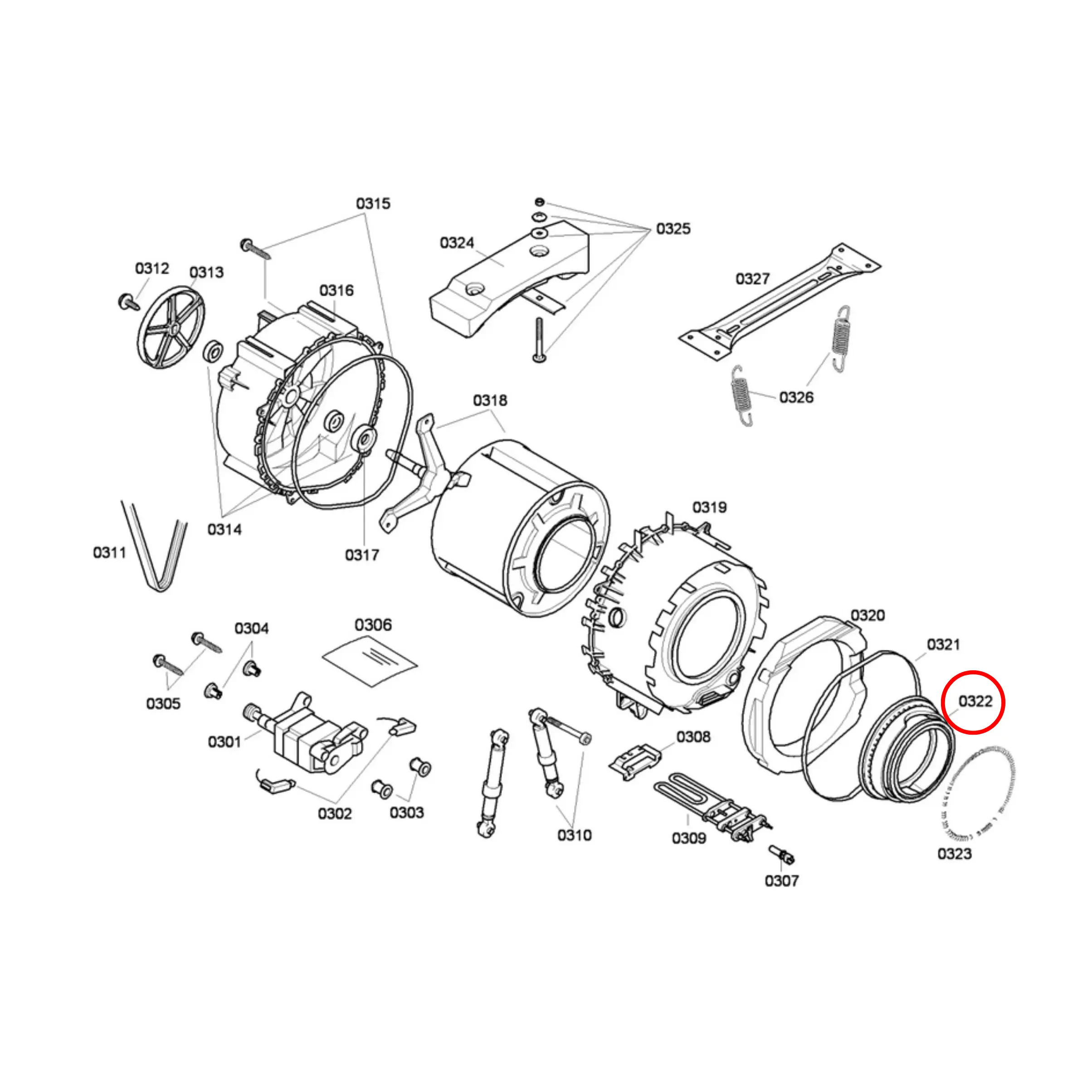 Bosch Front Load Washing Machine Door Seal – 00361127 (Supersedes 1618544, 1910934) – BO102, 00706276 - Fast Spares