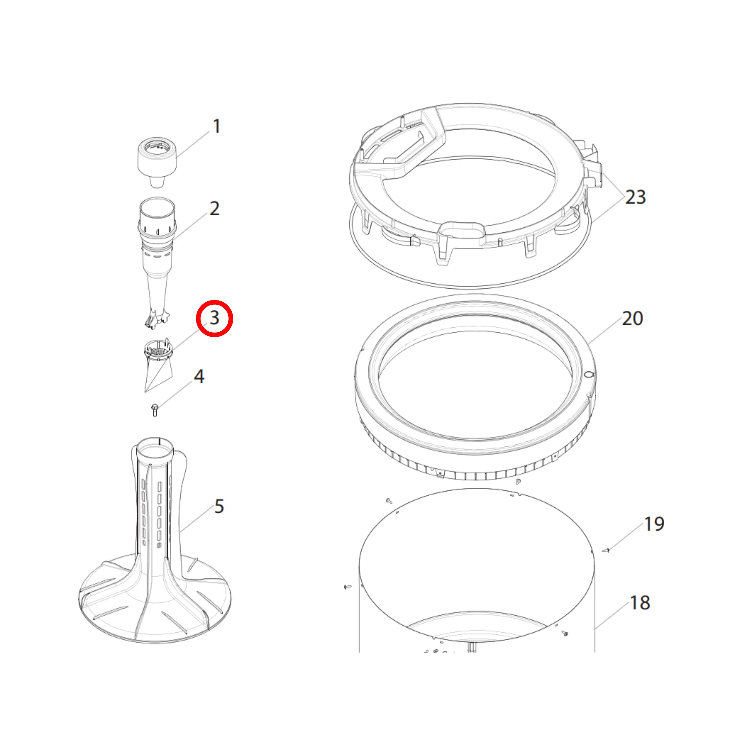 0564257398 Simpson, Westinghouse Top Load Washing Machine Agitator Filter - 4055663373 - Fast Spares