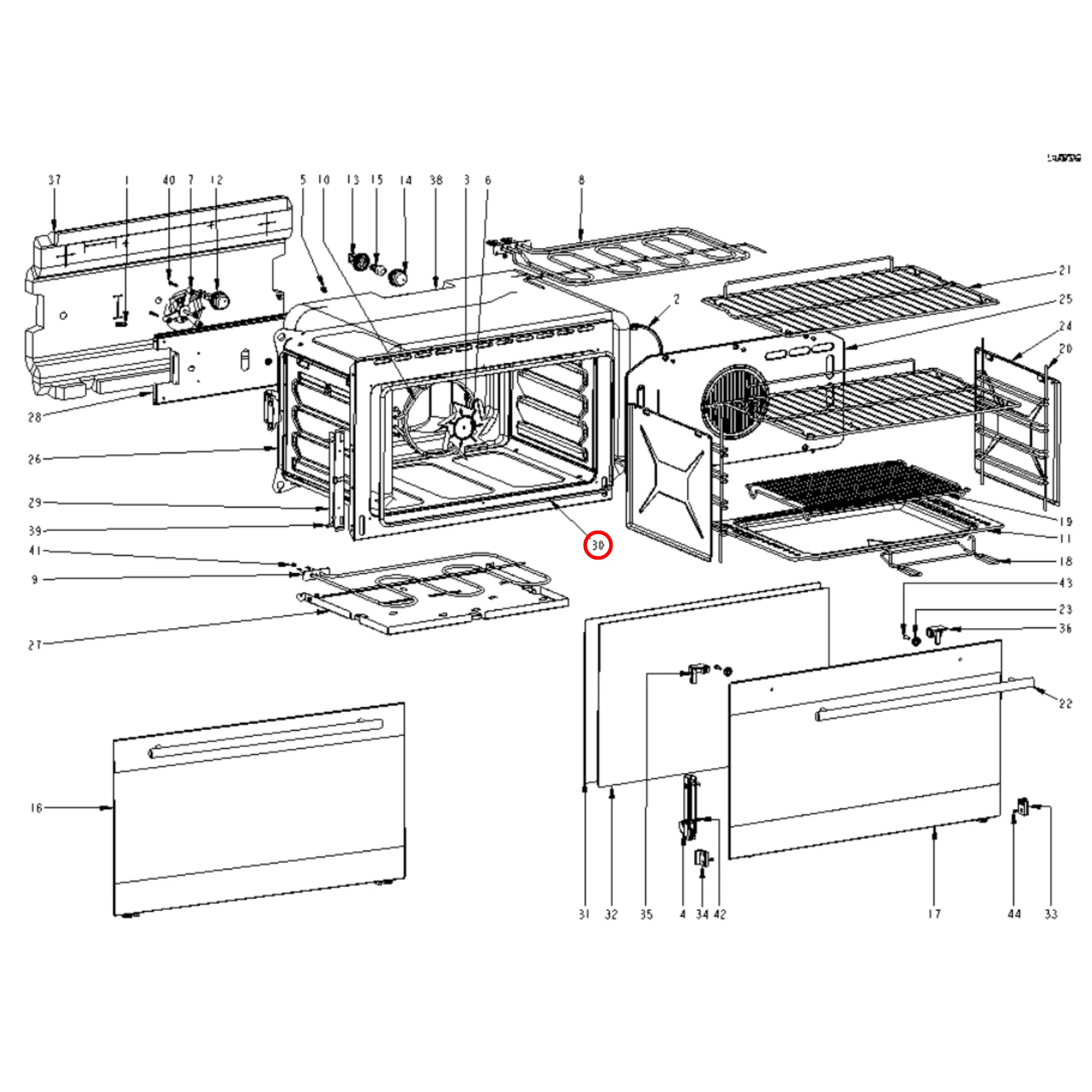 090118009904R Blanco 900MM Oven Door Seal 560mm x 340mm - SE243 Fast Spares
