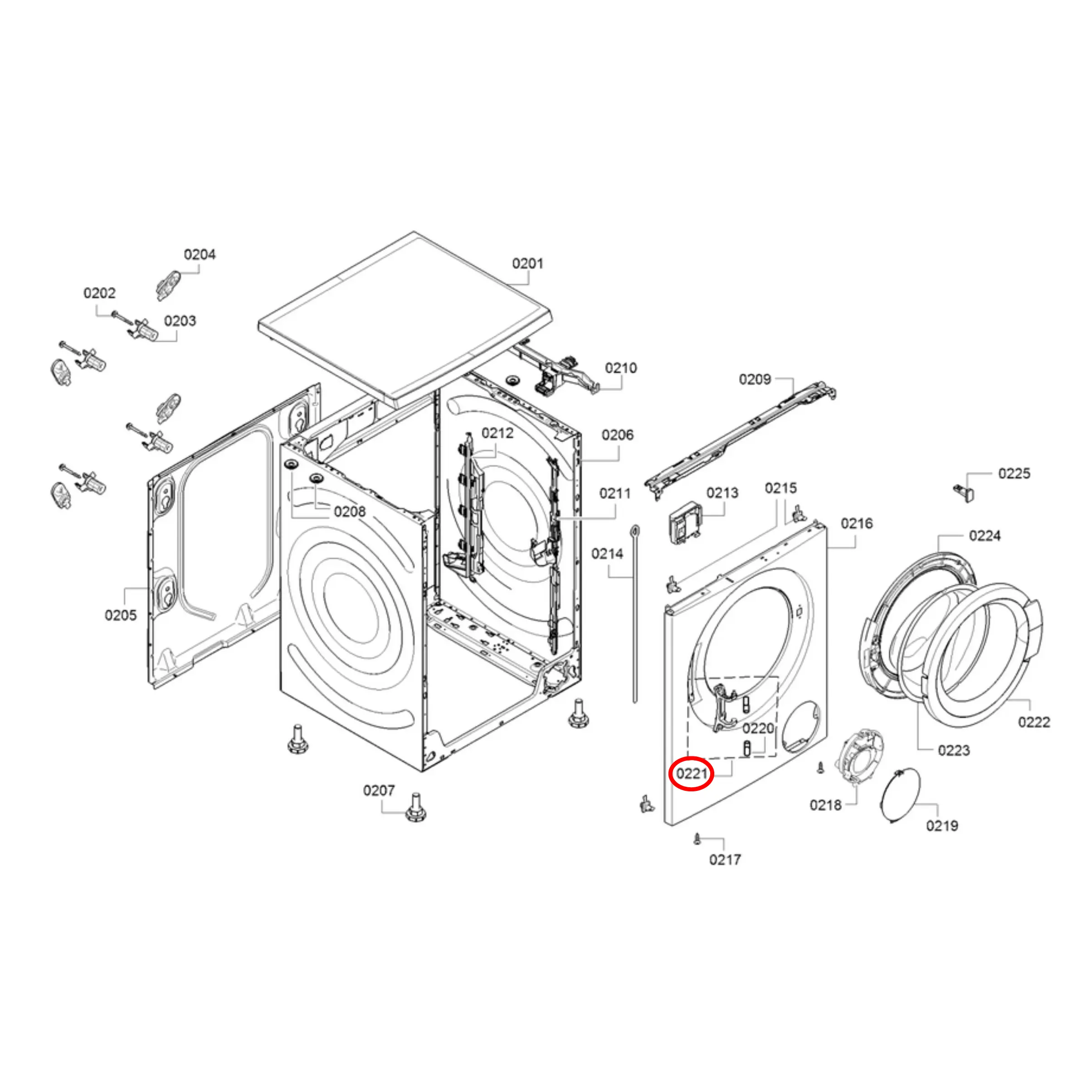 10013617 Bosch Front Load Washing Machine Door Hinge - 00627049 - Fast Spares