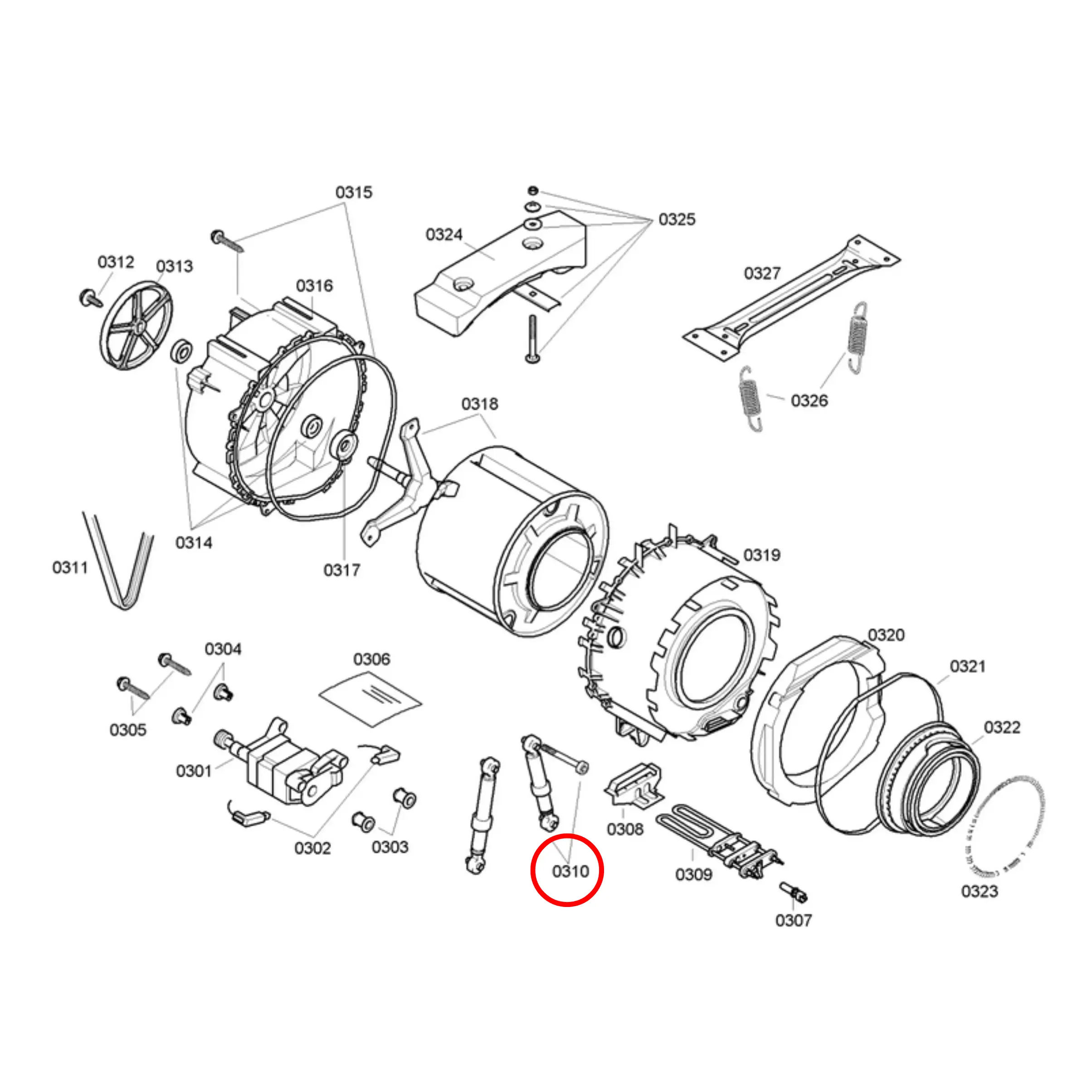 11047540 Bosch Front Load Washing Machine Shock Absorber – 00172688, 11051551 Fast Spares