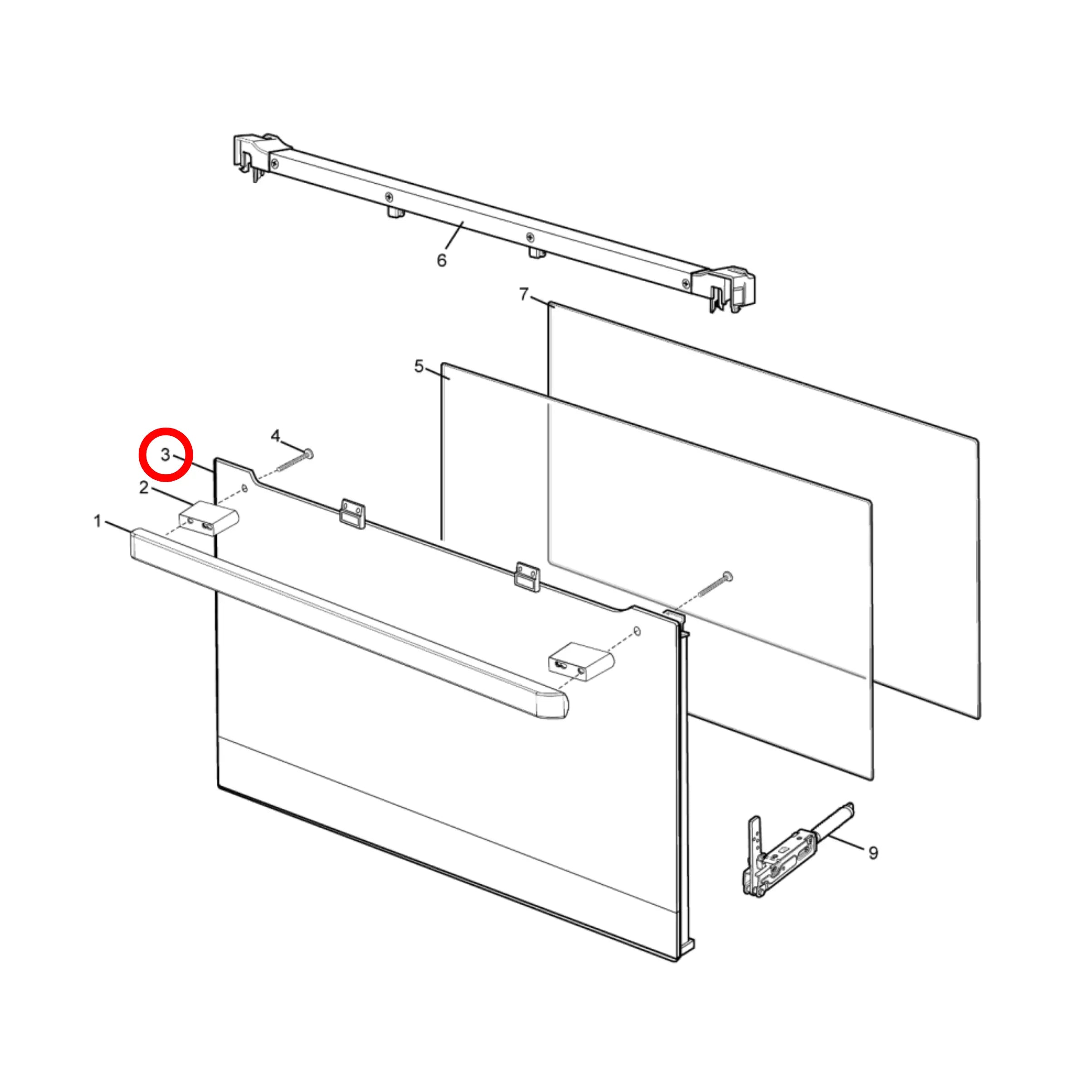 140173324025 Westinghouse Oven Outer Door Glass - A17332402 Perth Appliance Spares