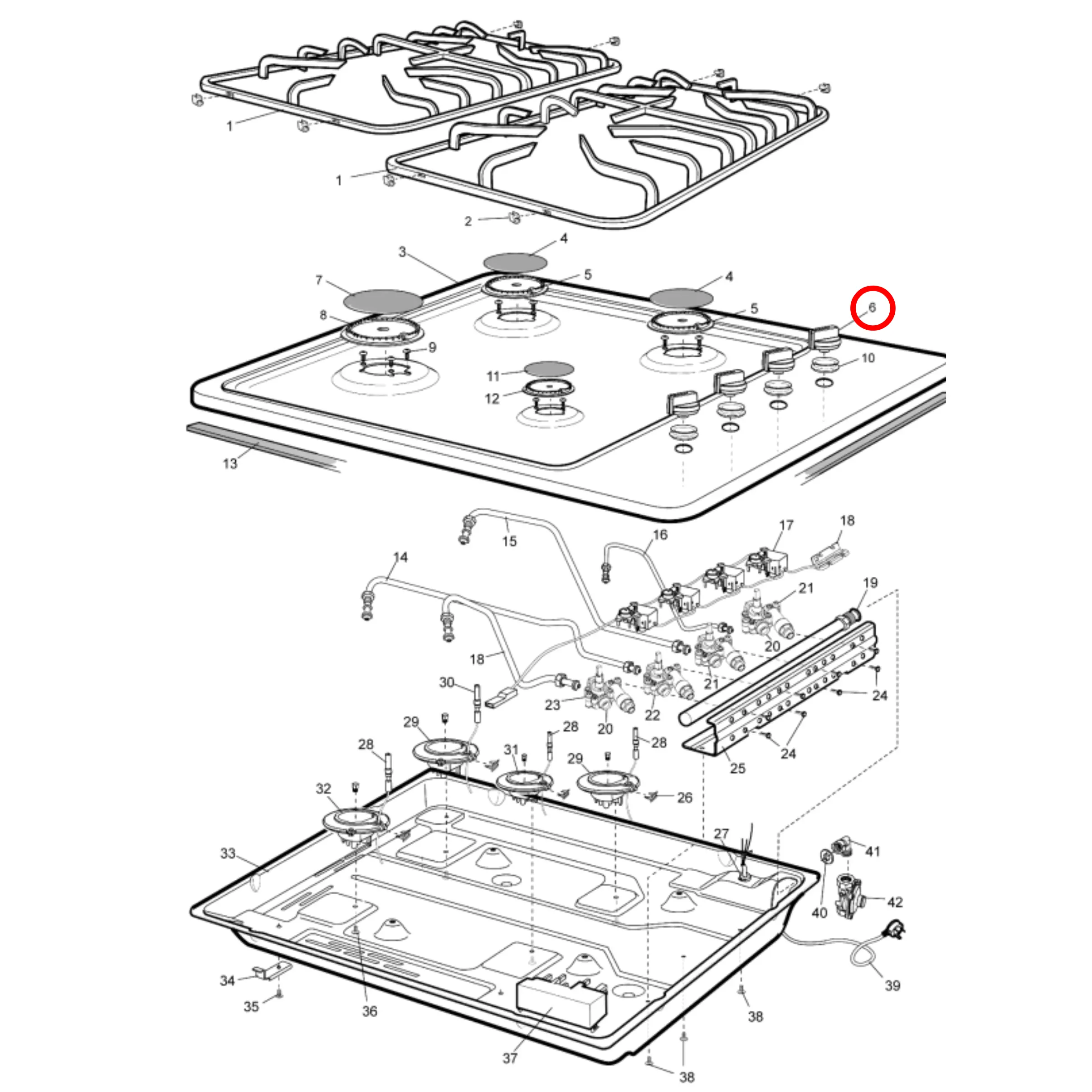 Westinghouse Oven & Cooktop Control Knob – 140175221070 Supersedes A17522107 Fast Spares