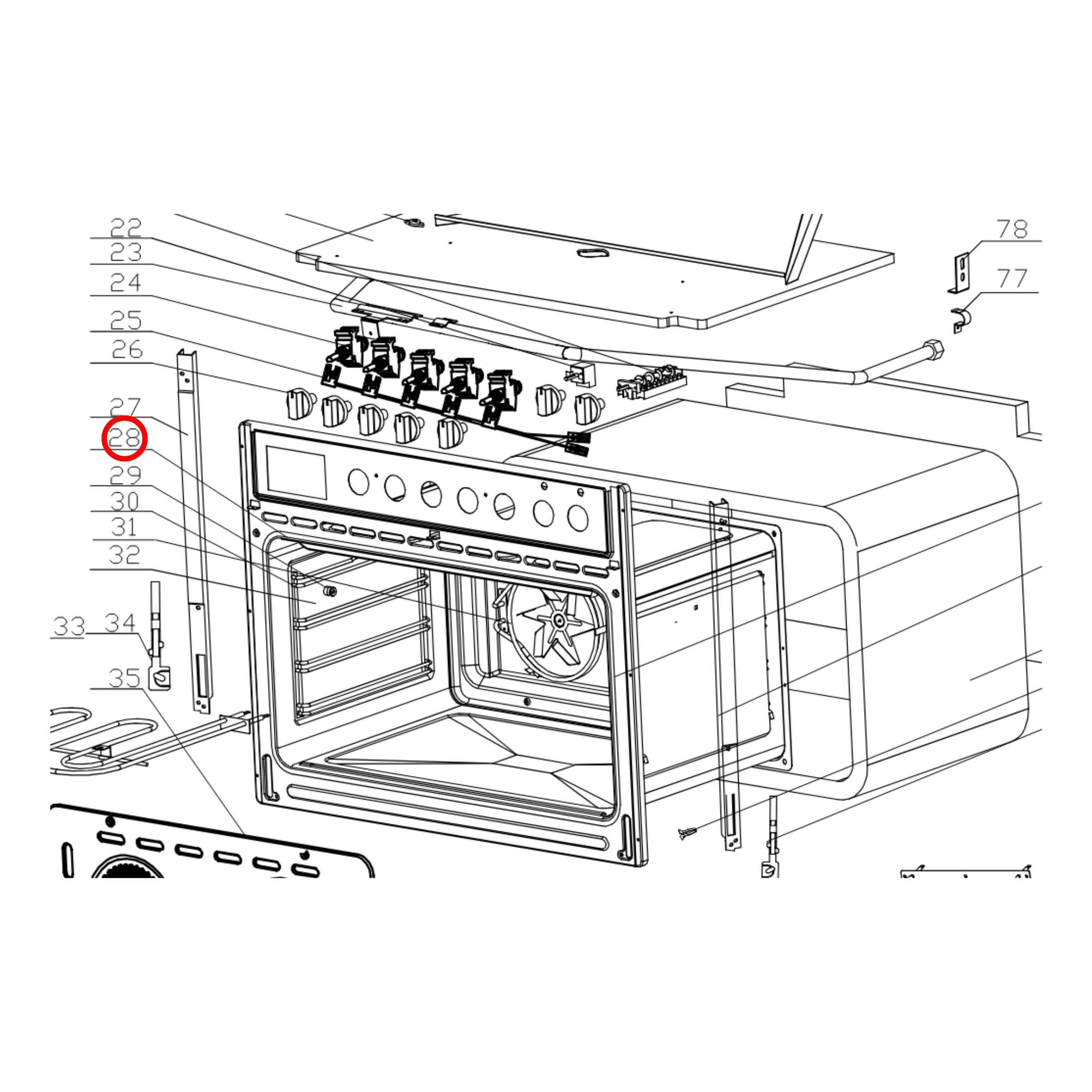 2041000001 Baumatic, Euromaid, Technika 900Mm Oven Door Seal – PA210044000