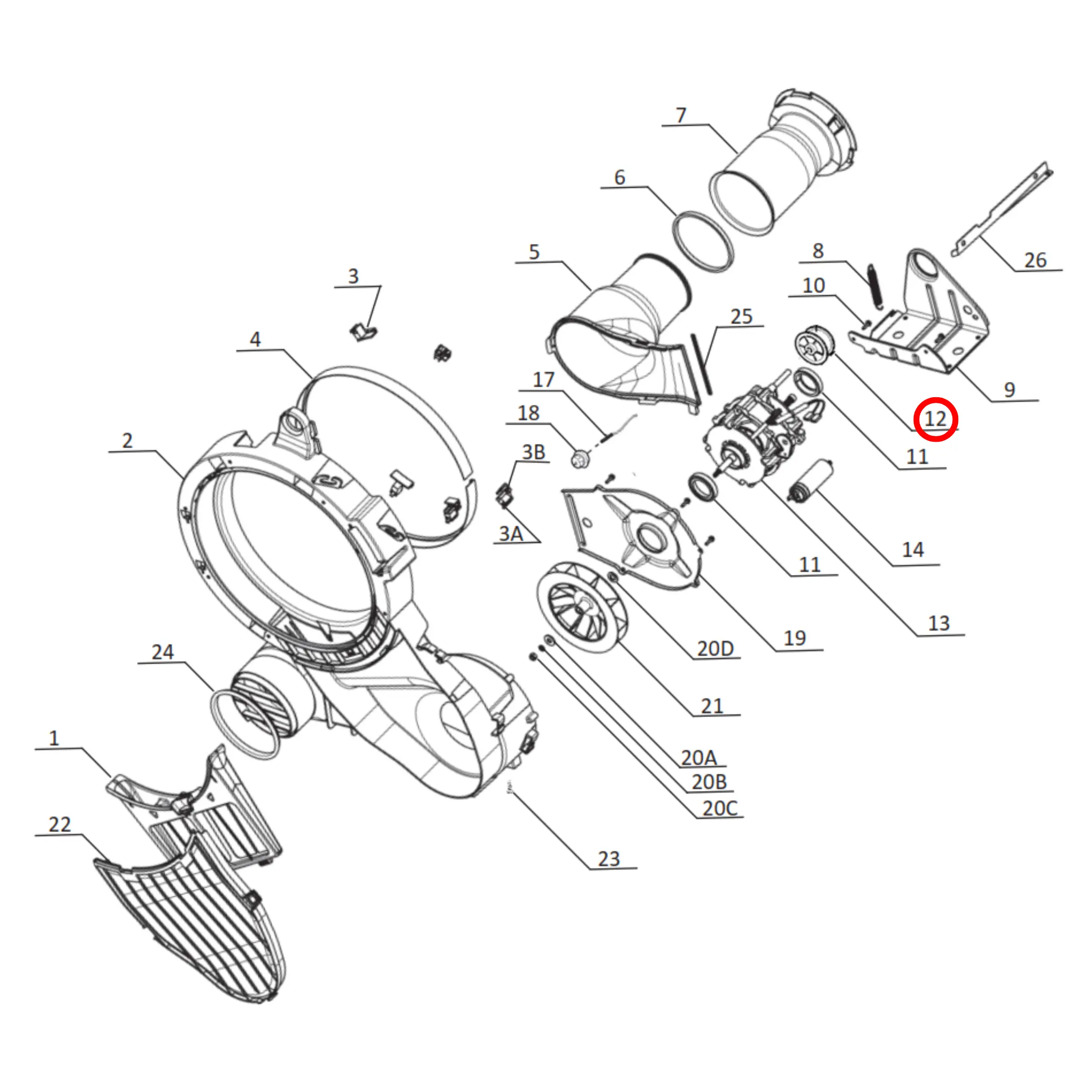 AEG, Electrolux, Simpson, Westinghouse Dryer Idler Pulley - 4055683801, 0197300040, 4055688826 Fast Spares