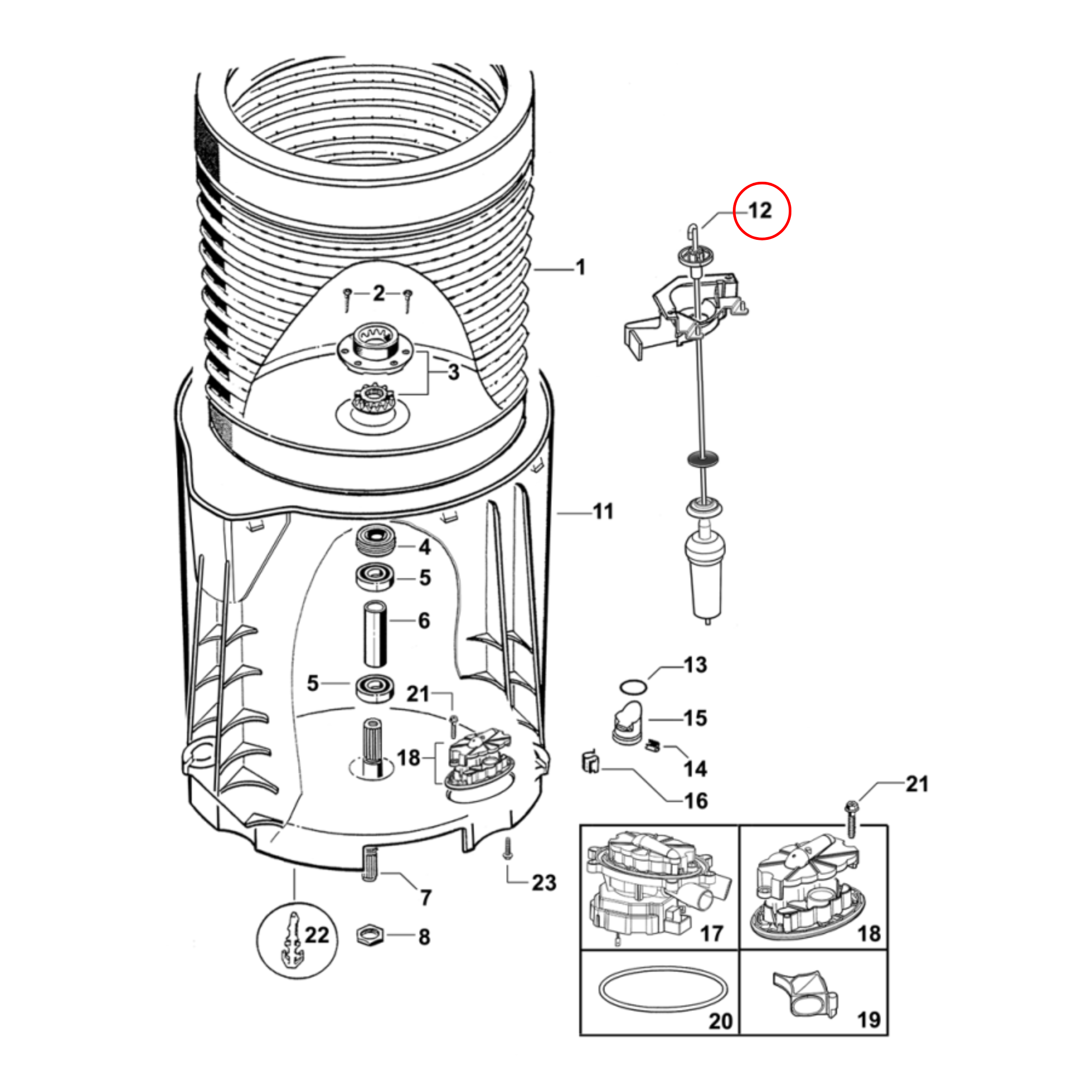 Fisher & Paykel AquaSmart Washing Machine Suspension Kit (4 Rods) – 424495P, 421127P