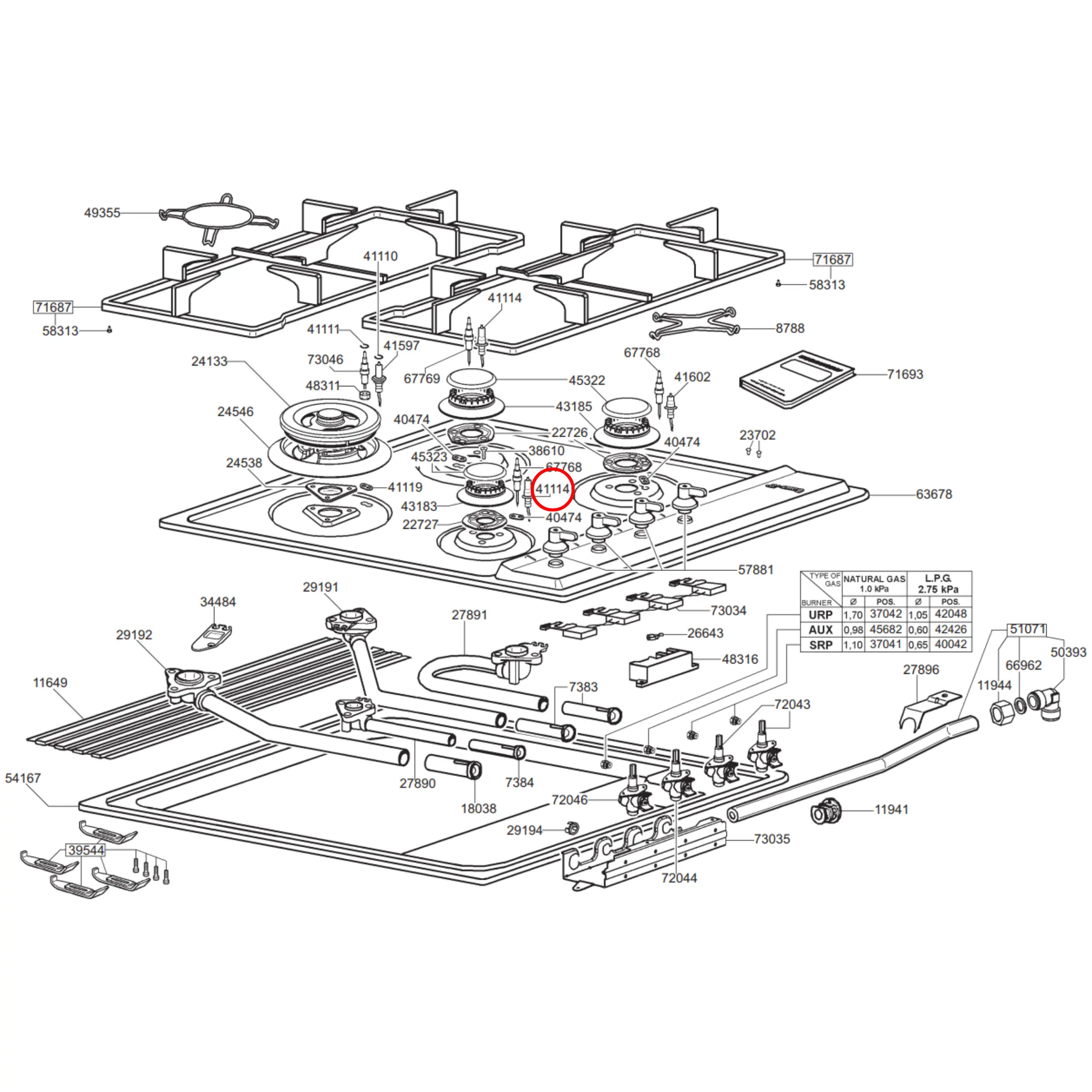 810930078 Omega, Smeg Oven Stove Ignition Plug 550Mm - SE166 Fast Spares