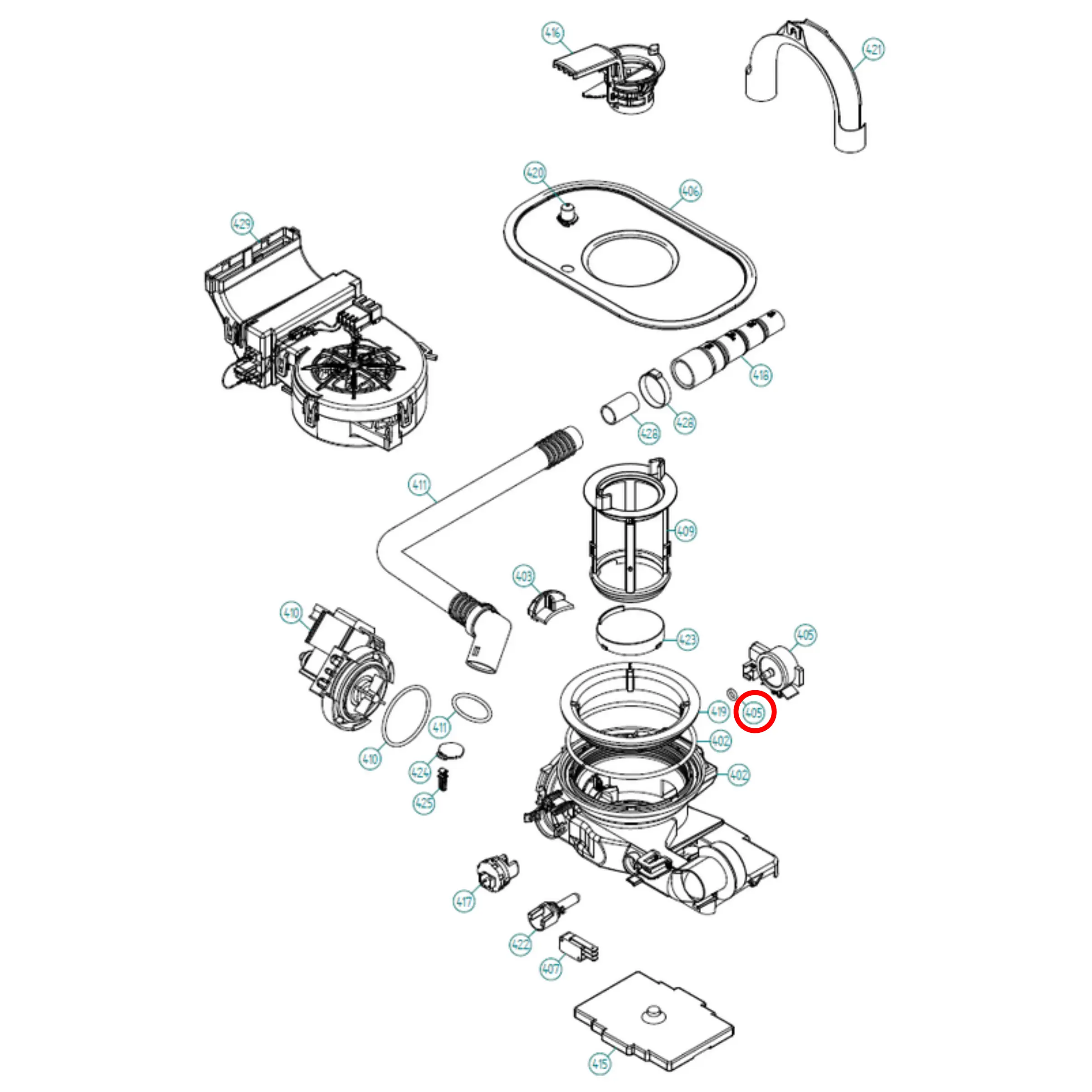 818114 Asko Dishwasher Pressure Sensor Assembly Fast Spares