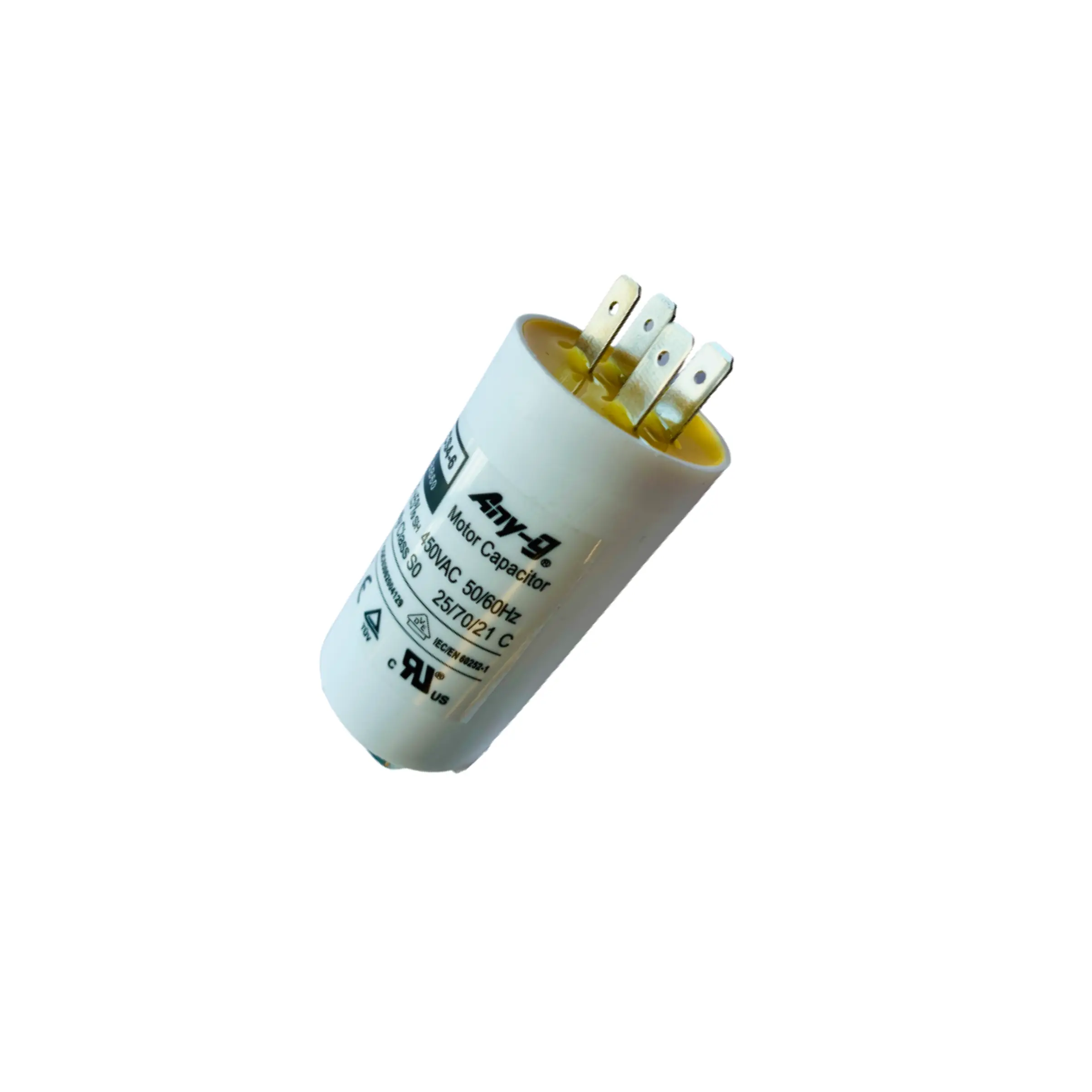 Capacitor 6uF 450V CAP006 63X30Mm Plastic With Stud (M8) - Fast Spares