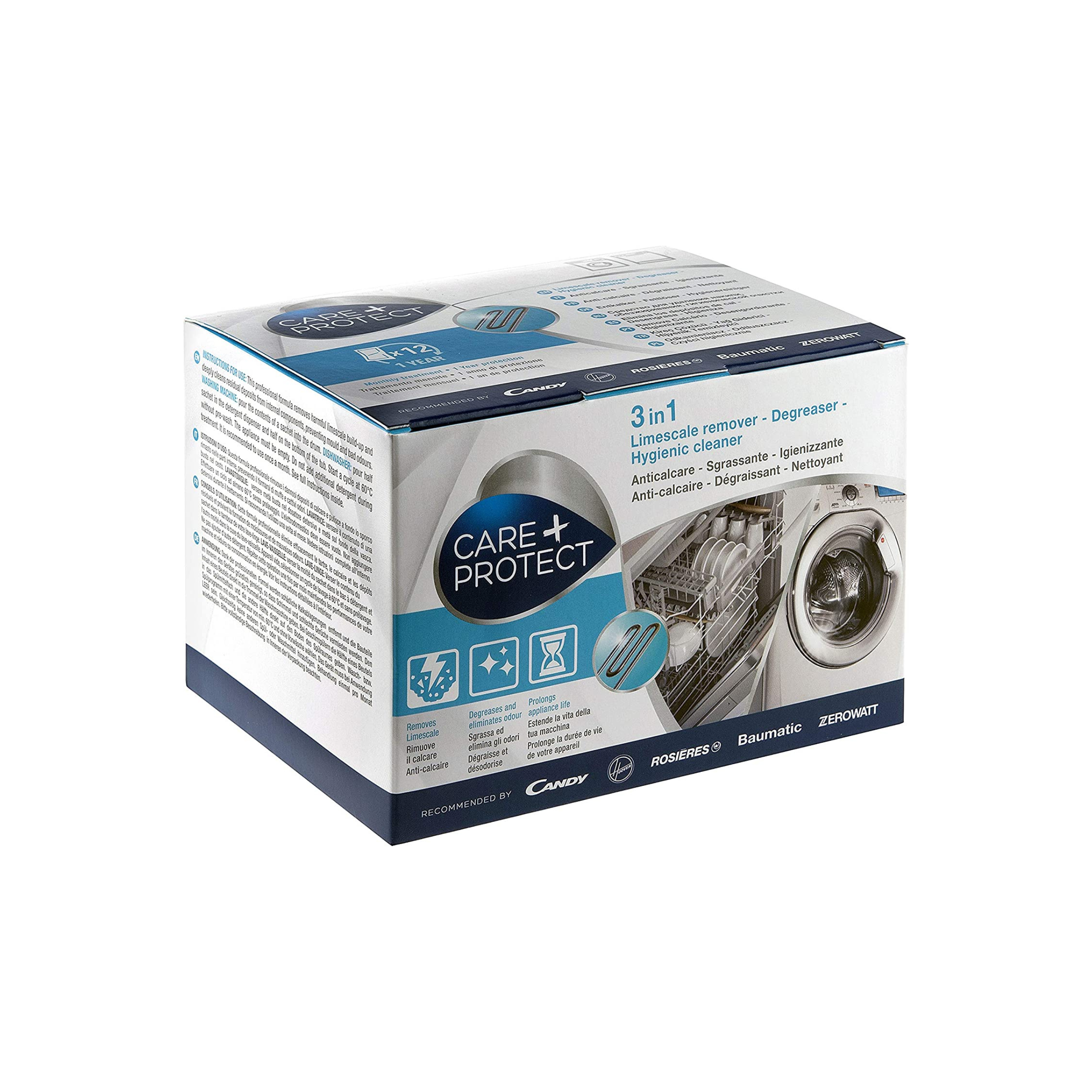 Care & Protect3 In 1 Limescale Remover, Degreaser, Hygienic Cleaner 50G 35601768