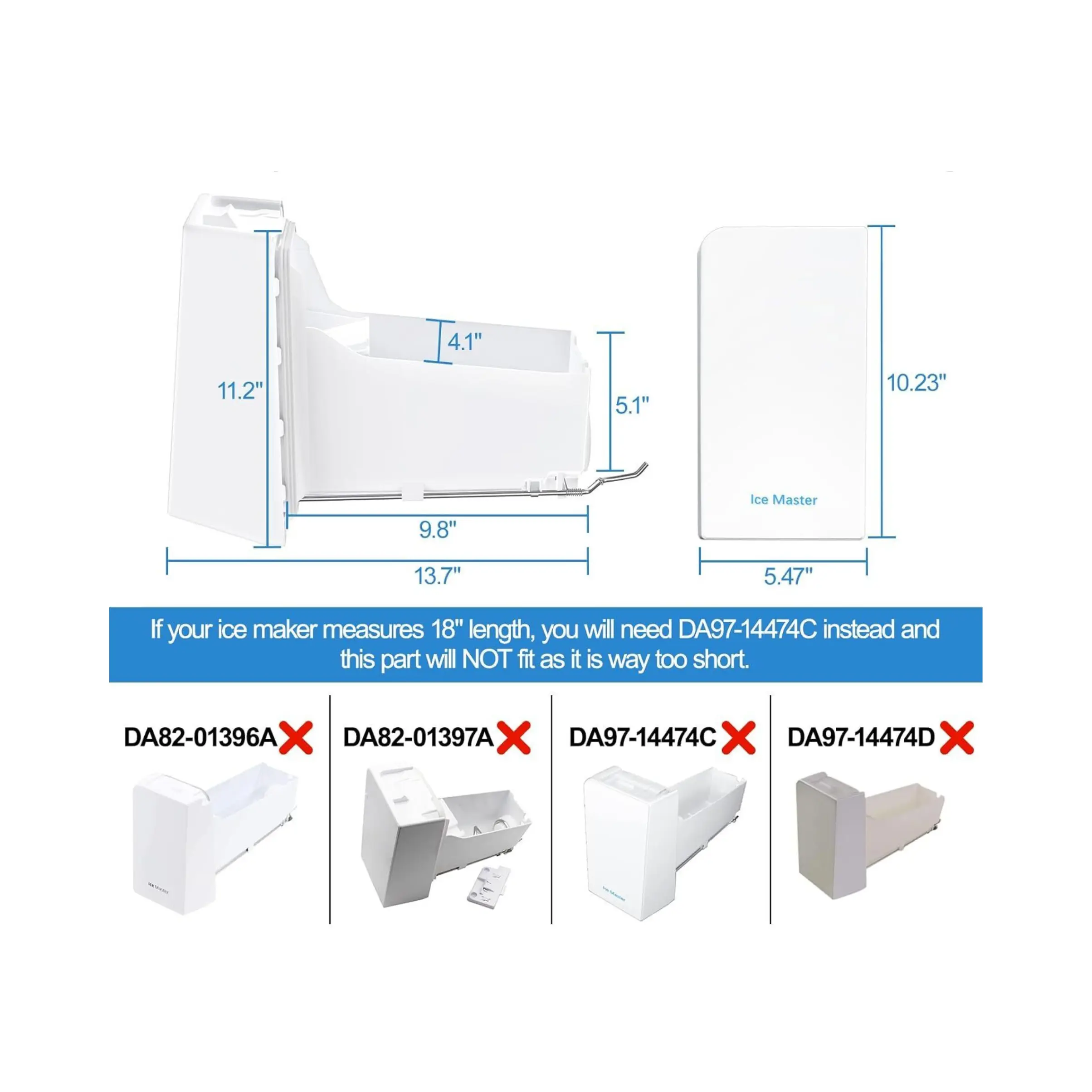 DA97-14504C Samsung Fridge Ice Bucket And Auger - DA97-14504A - Fast Spares