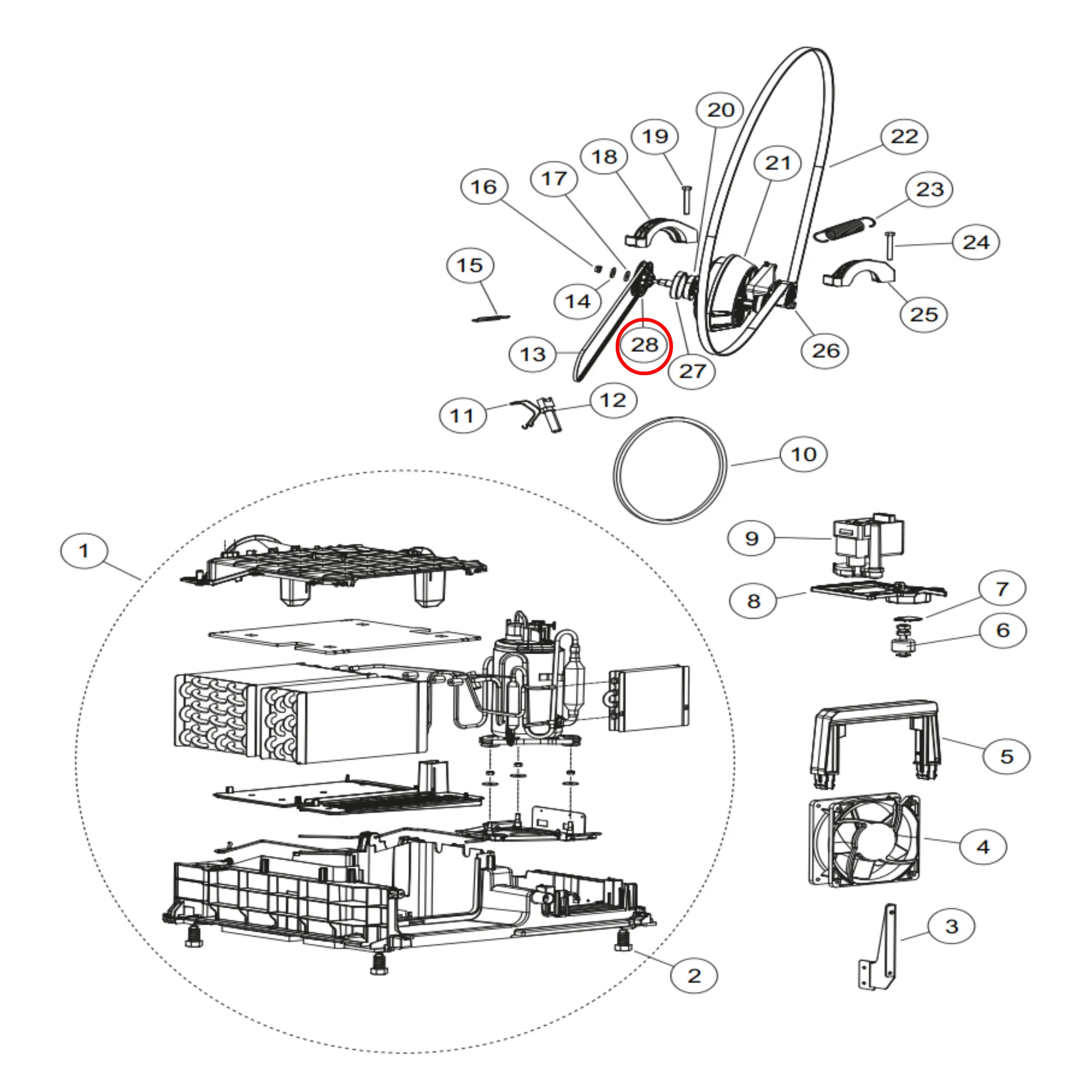 H0180200146 Fisher & Paykel Haier Dryer Fan Belt Pulley - Fast Spares