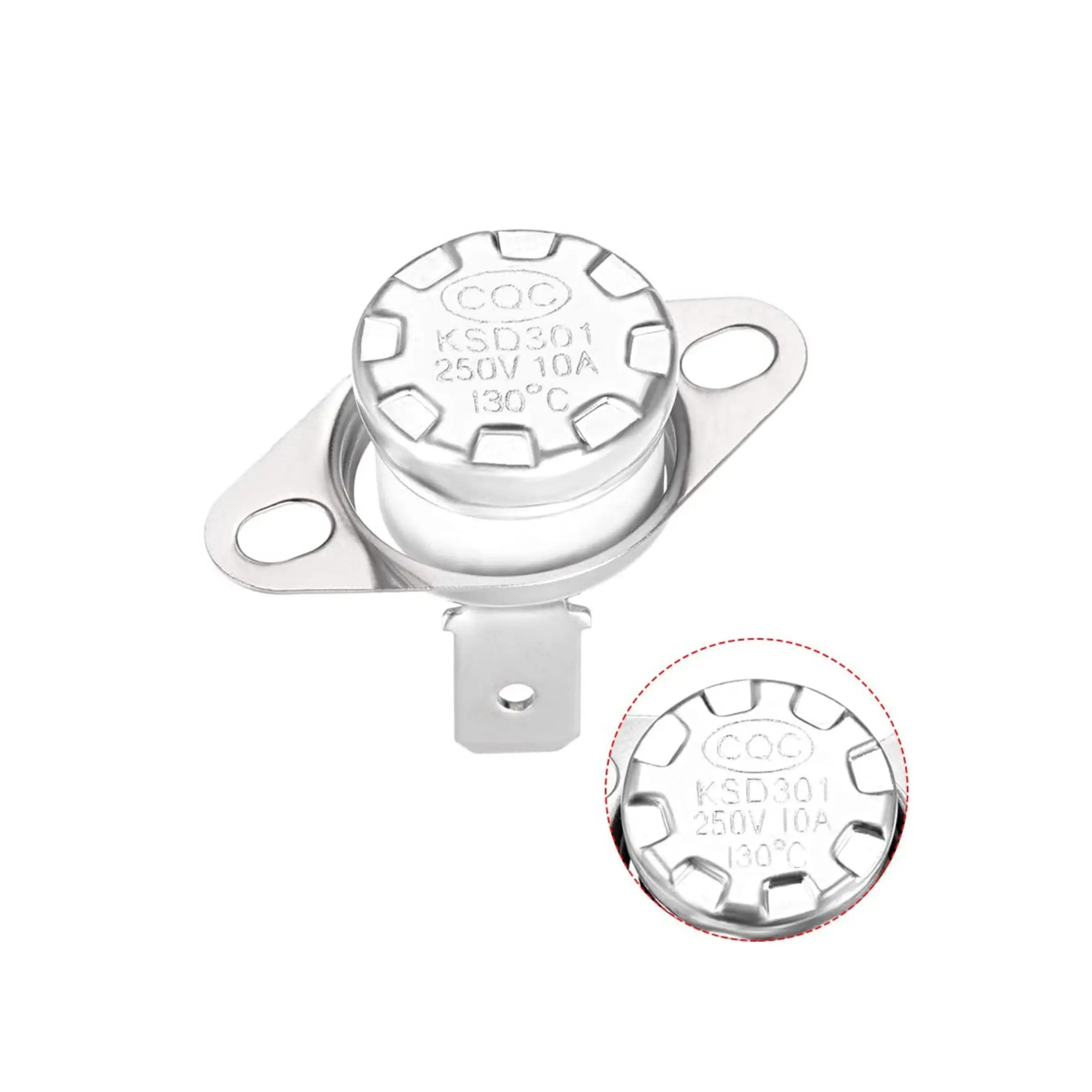 KSD301 130C Normally Open Thermal Control 250V 10A - Fast Spares