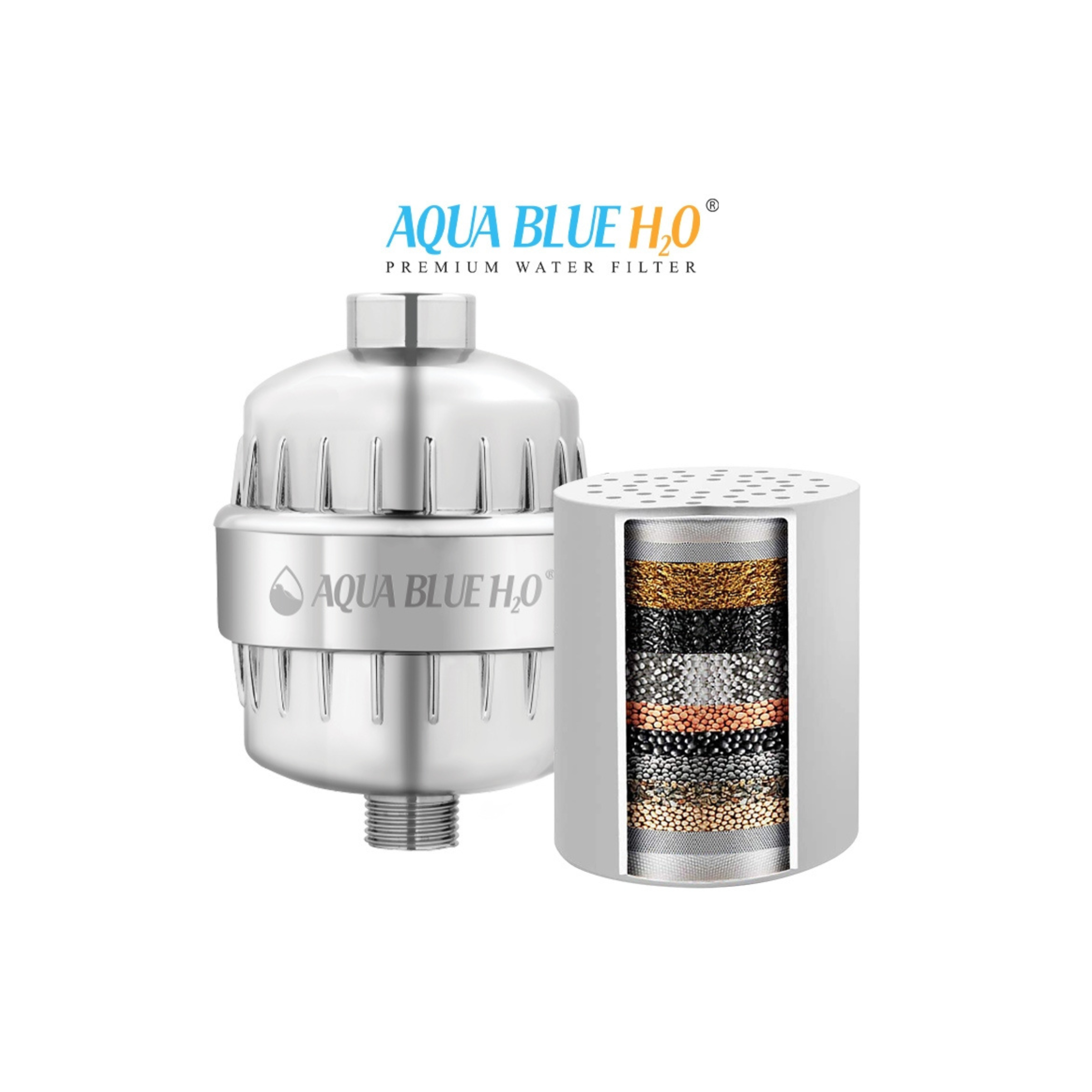 SF650 High Output Universal Shower Filter System With 12 Stage Cartridge Blue Box Version