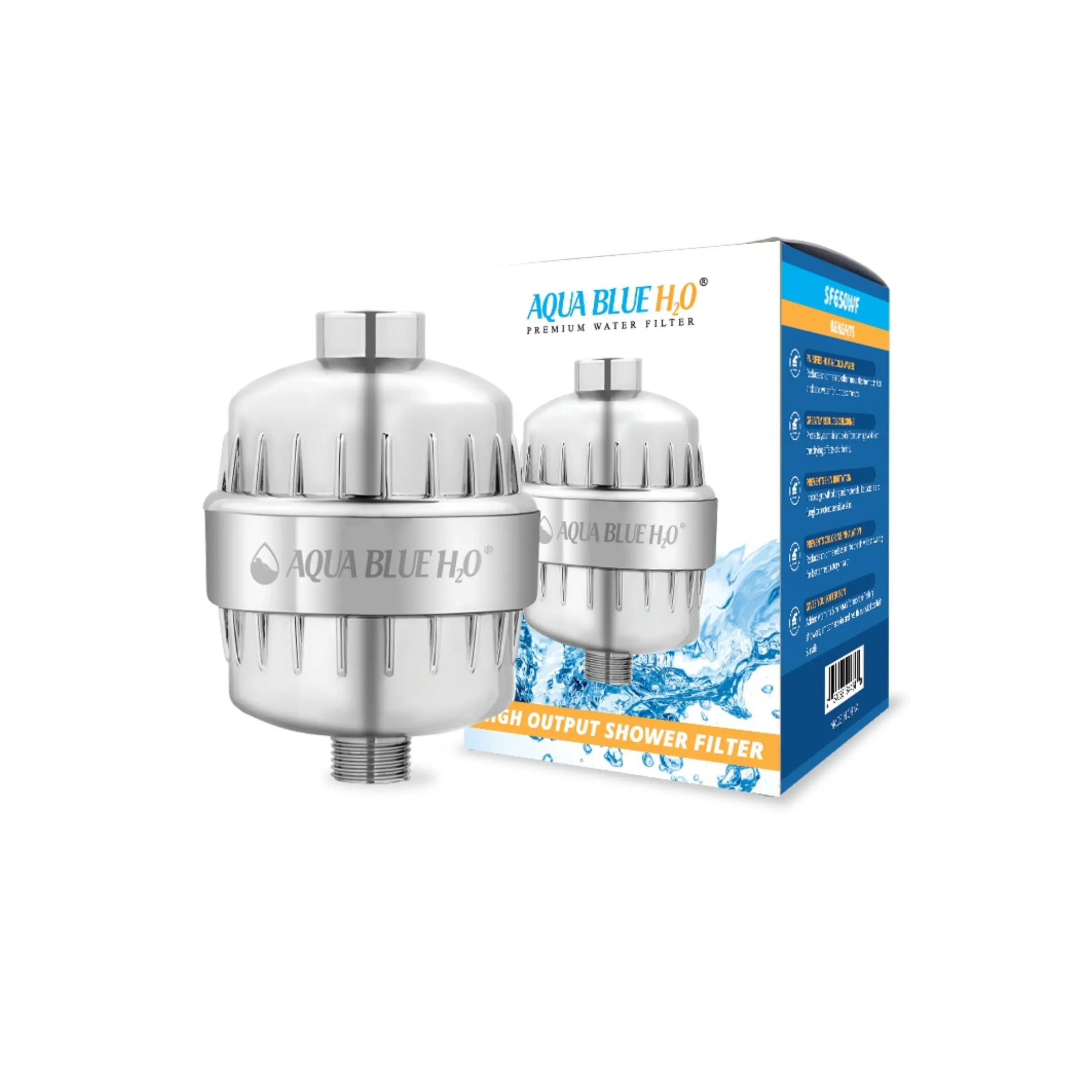 SF650 High Output Universal Shower Filter System With 12 Stage Cartridge Blue Box Version Fast Spares