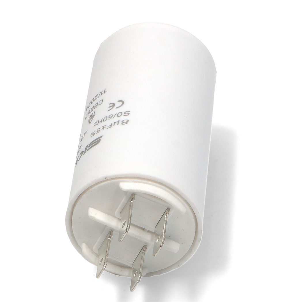 CAP008MS Universal capacitor 8µF Size Ø30x57mm 450Vac Fast Spares