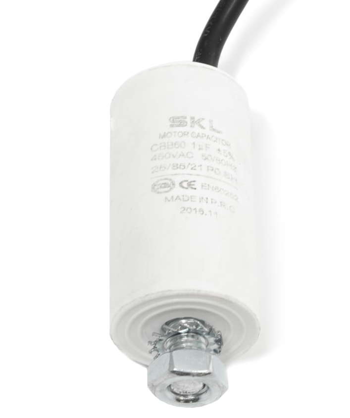 CAP001L Capacitor 1uf with cable 450V Size Ø30x57mm 50/60Hz Fast Spares