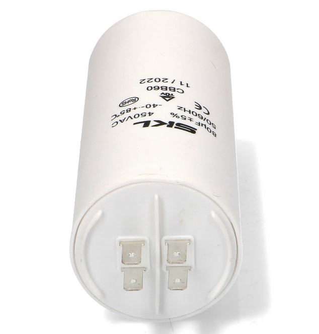 CAP080MS Capacitor 80µF Ø55x120mm 450V Metal with Stud Fast Spares