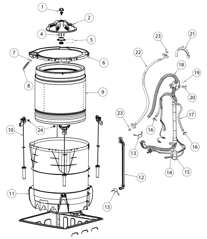 Fisher & Paykel Washing Machine Suspension Kit 685 - 421841P, 424569P - Fast Spares