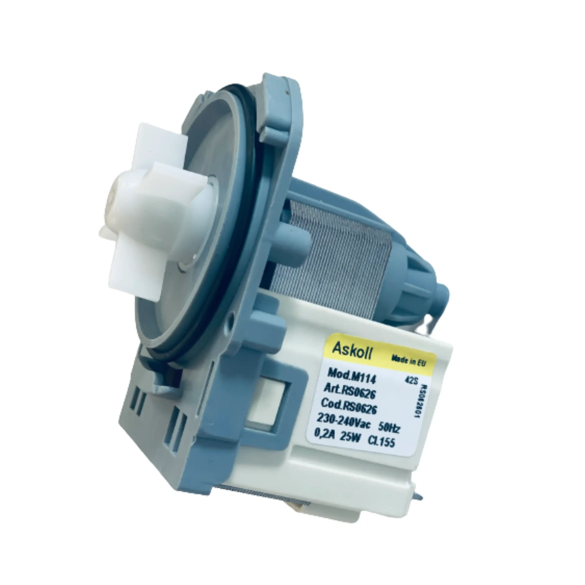 UNI205 Washing Machine Universal Askoll Drain Pump 3 Clip - Fast Spares