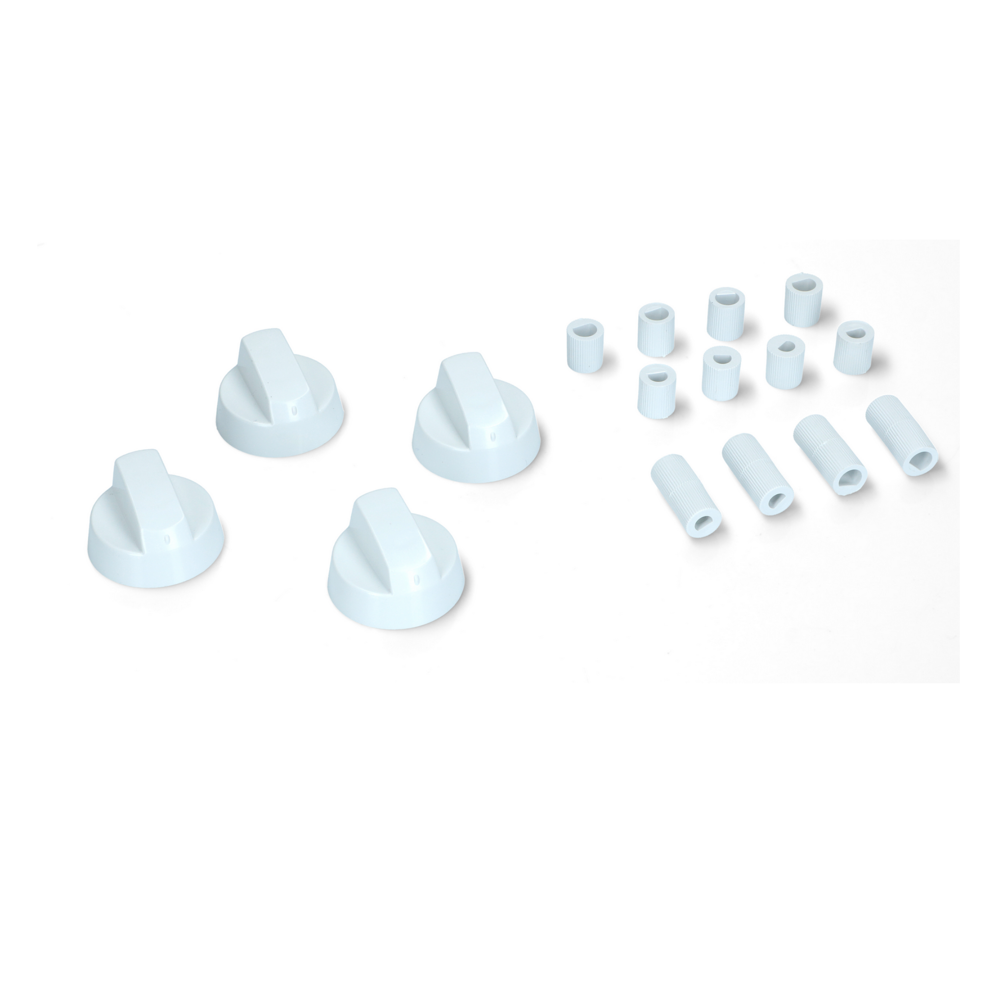 OVK058W WHITE OVEN KNOB UNIVERSAL WITH REDUCTIONS KIT- 4 pack Fast Spares