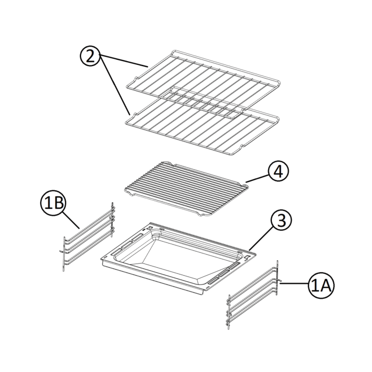 140122238011 Chef, Electrolux Pyrolytic Oven Rack Pack E100 - A06519701