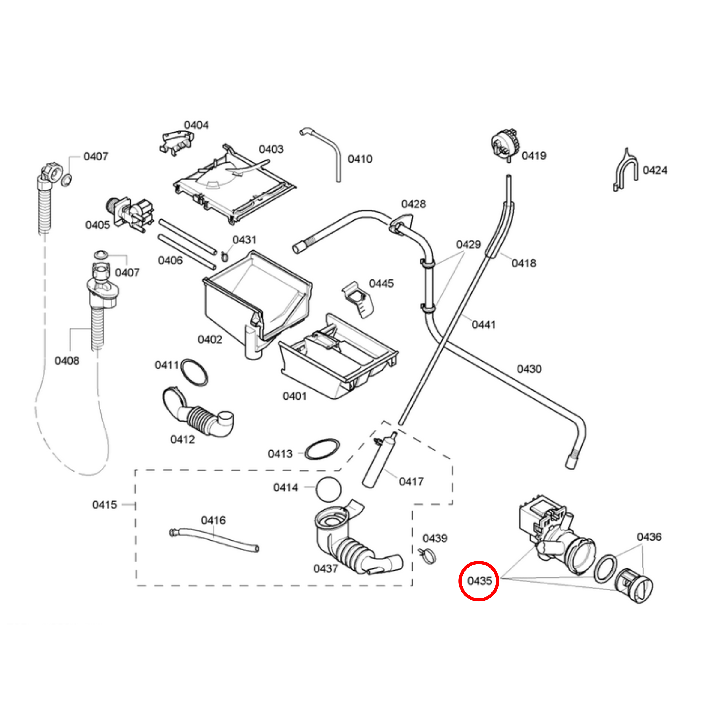 Bosch Washing Machine Drain Pump - 00145787, 00145414