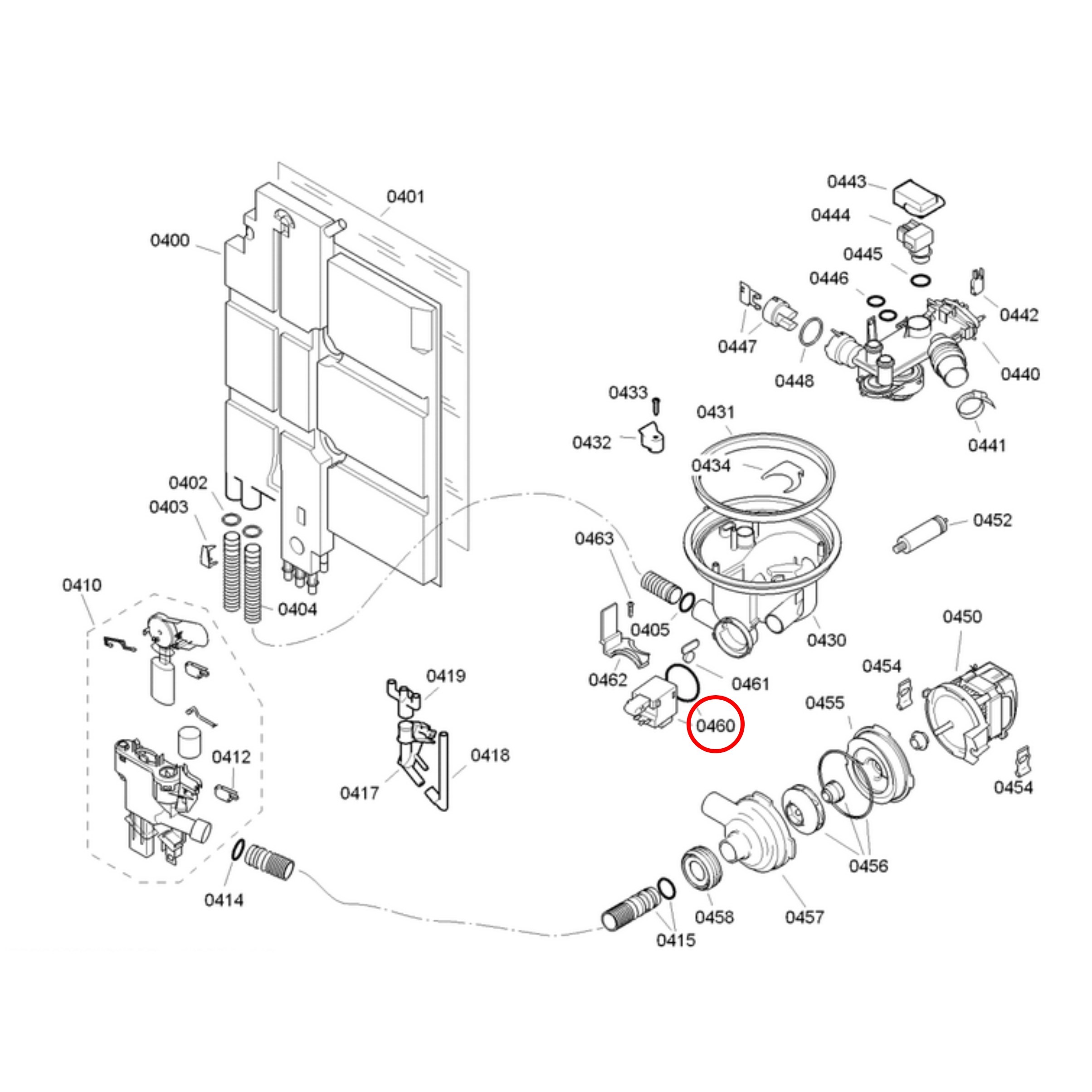 00165261 Bosch Dishwasher Drain Pump - BO115 Perth Appliance Spares