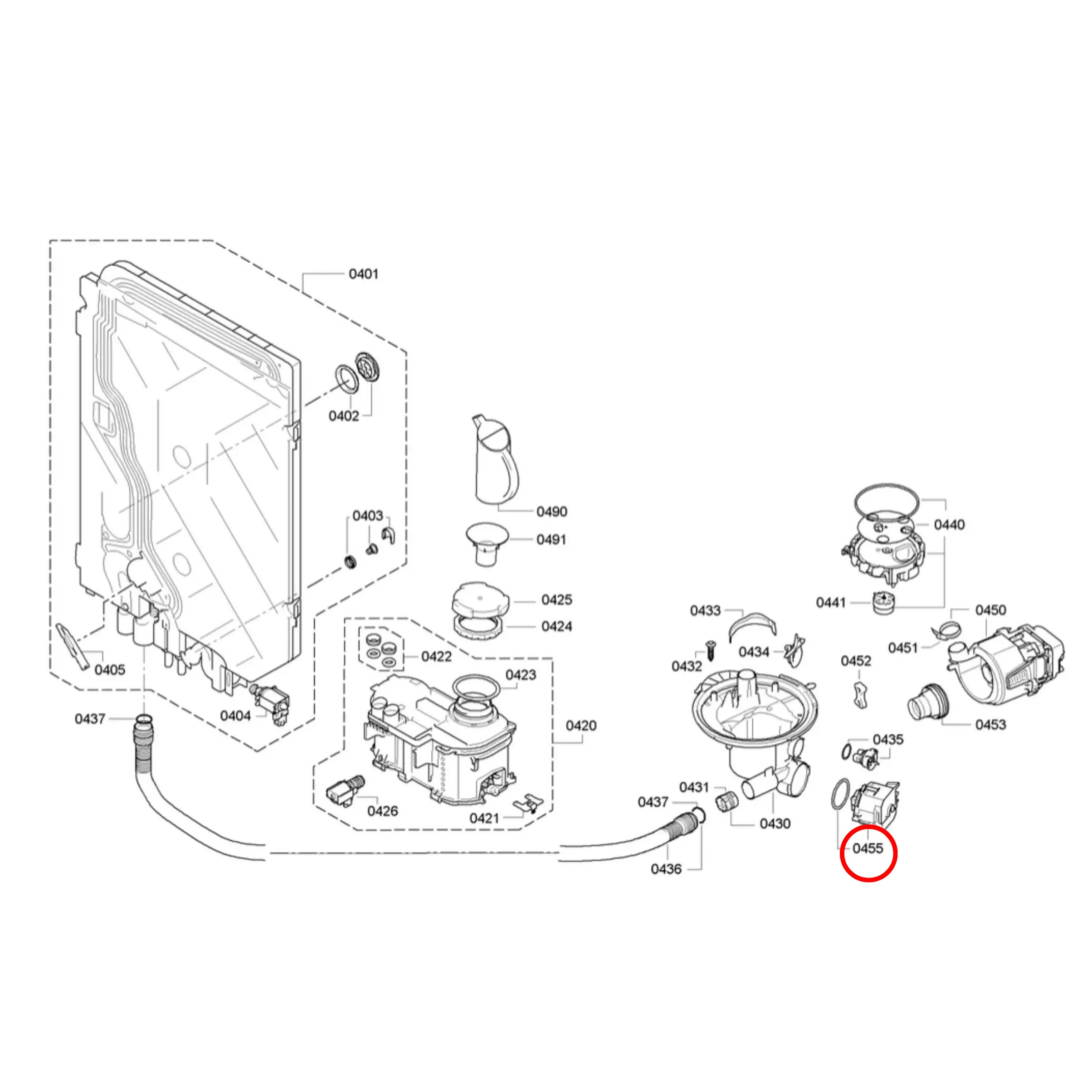 00611332 Bosch Dishwasher Drain Pump – BO130 Fast Spares