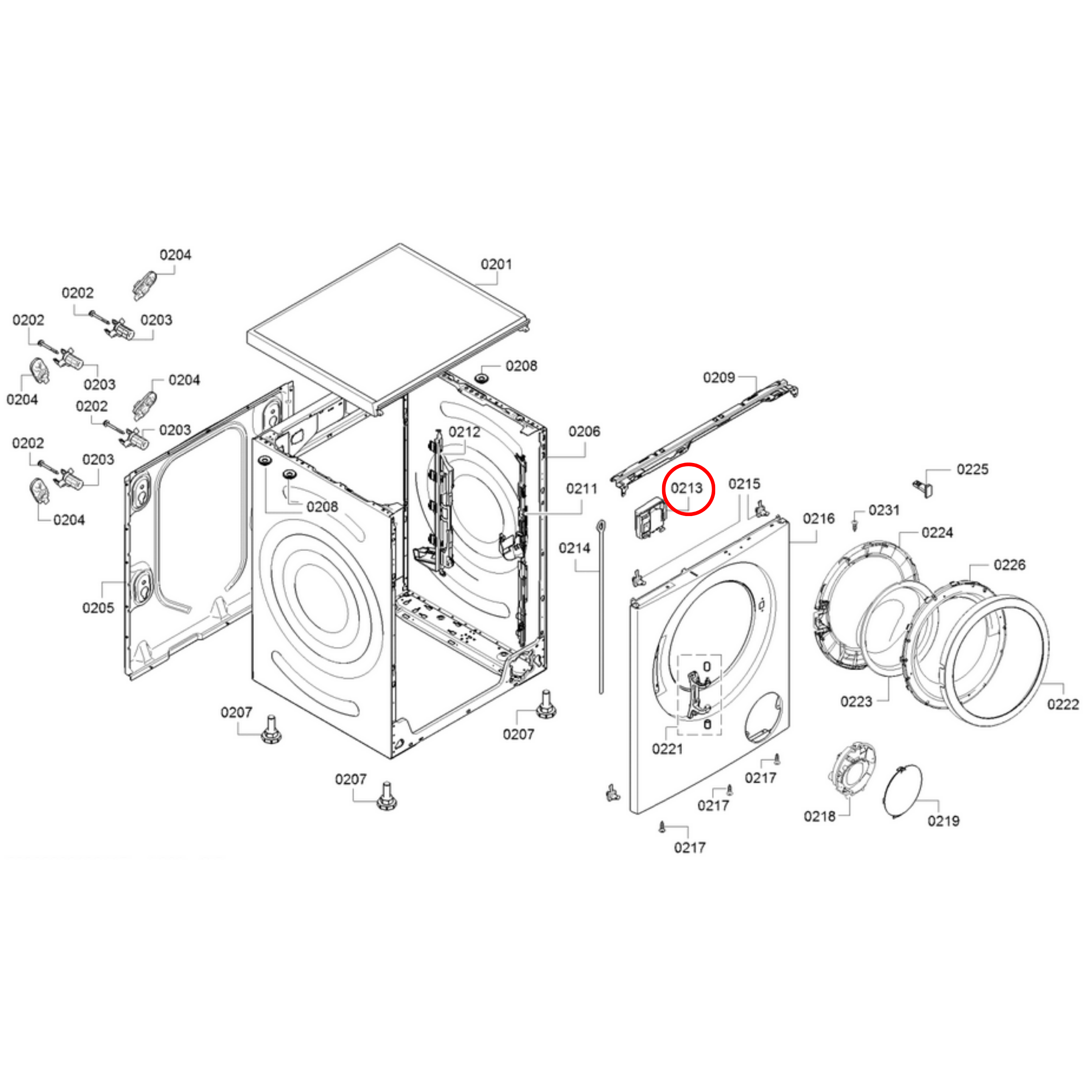00638259 Bosch Front Load Washing Machine Door Lock - 00627046, 00637590, 00623782