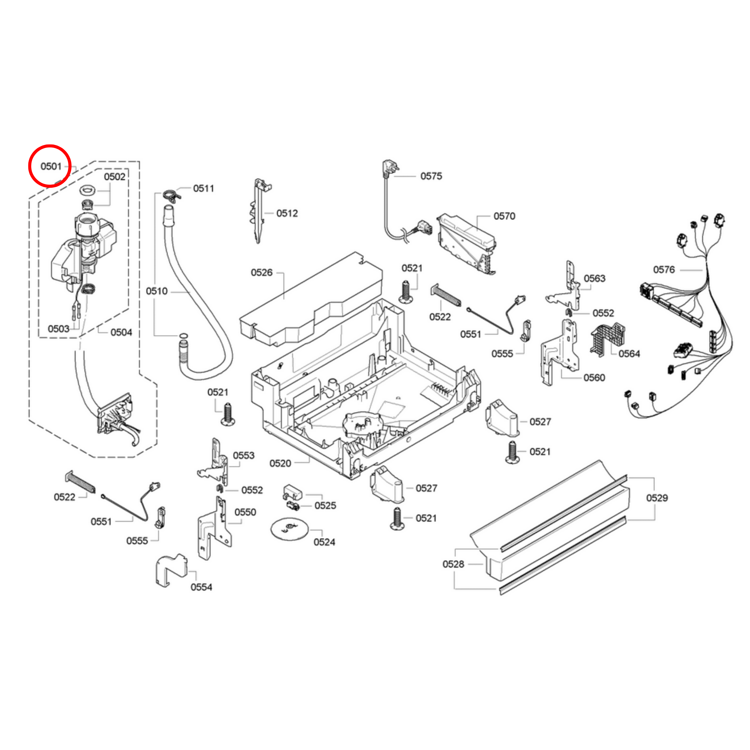 00668113 Bosch Dishwasher Aquastop Inlet Water Hose - 11059760 Perth Appliance Spares