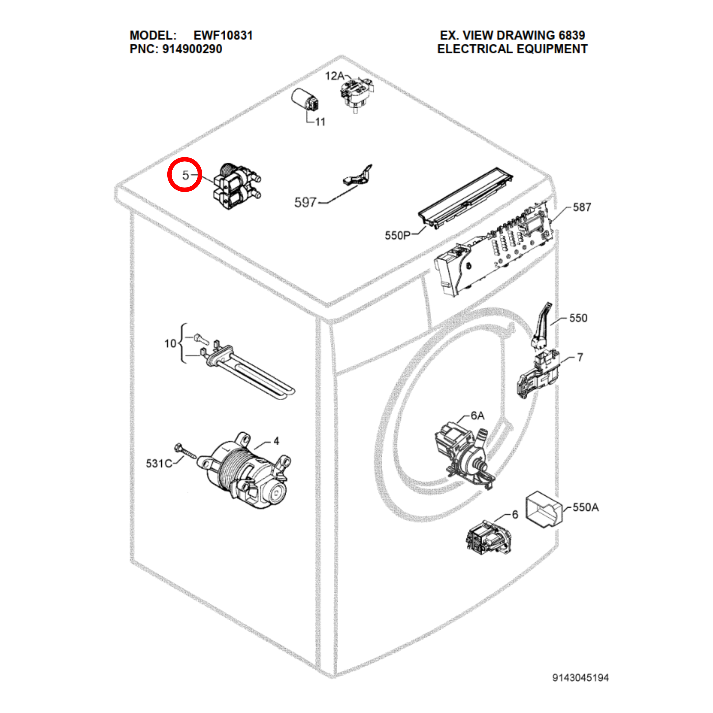 Electrolux Front Load Washing Machine 2 Way Solenoid Inlet Valve -132441612, 132441610, W225