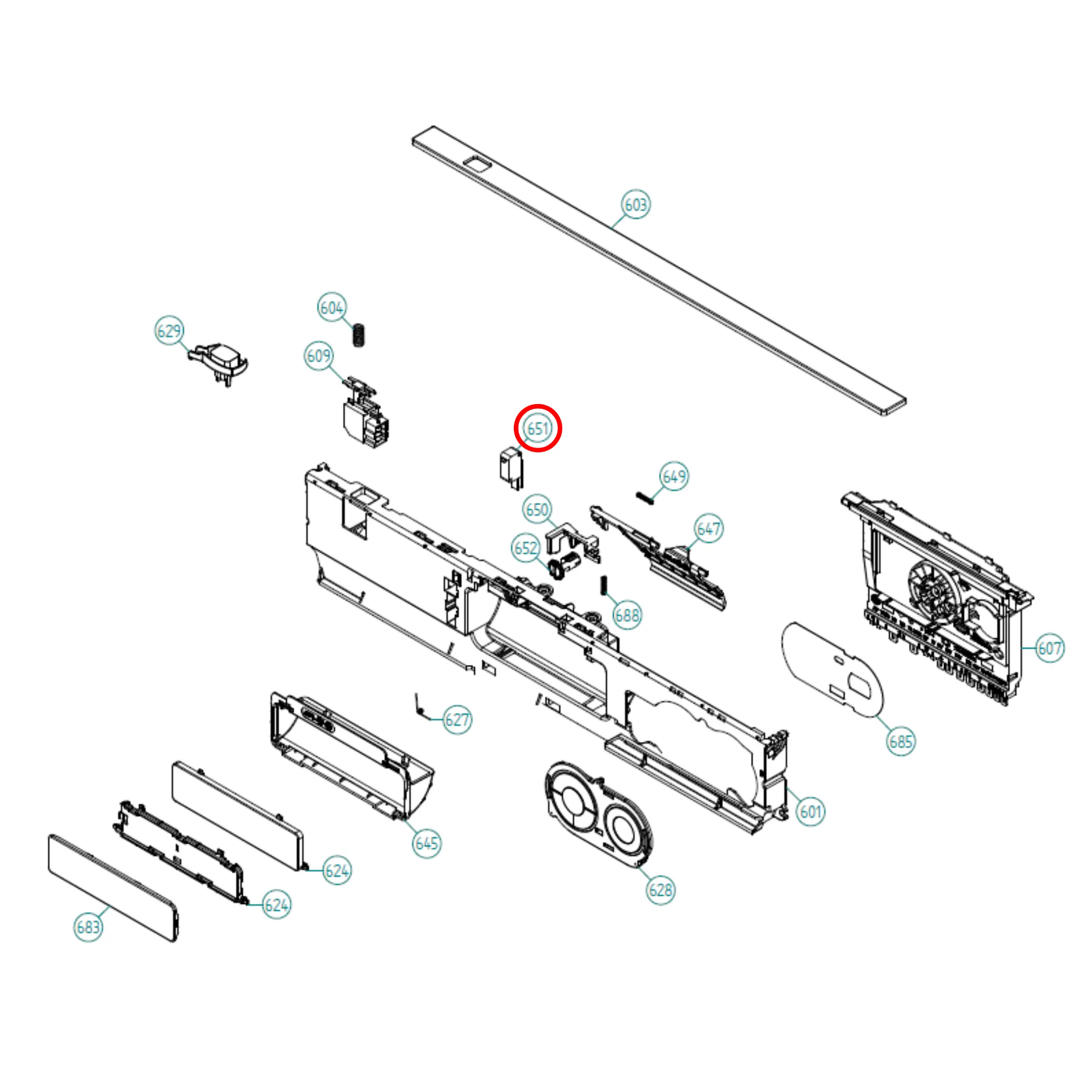 200358 Asko Dishwasher Door Switch - Fast Spares