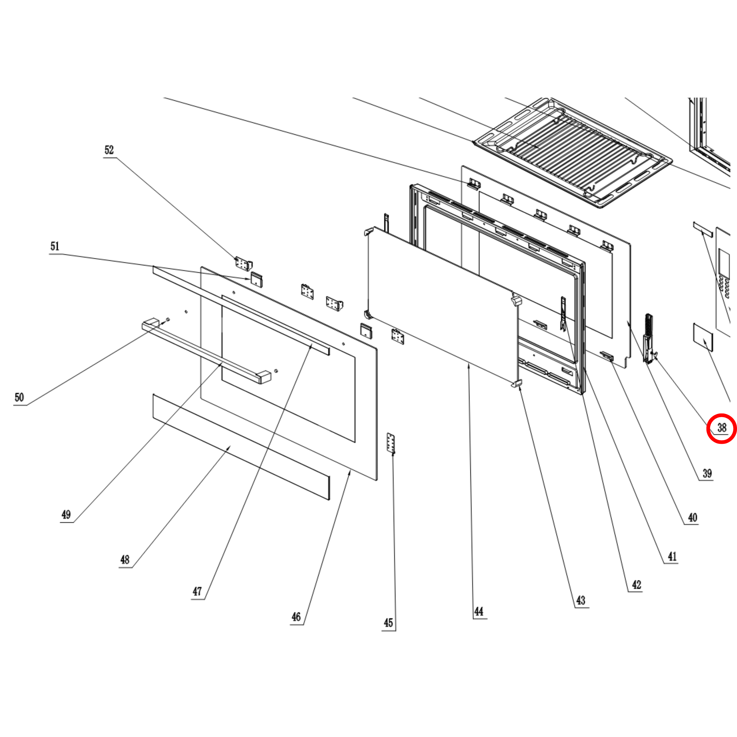 30400600008 Arda, Technika Oven Hinges Pair – Supersedes SE361, 33180011, PA210040006