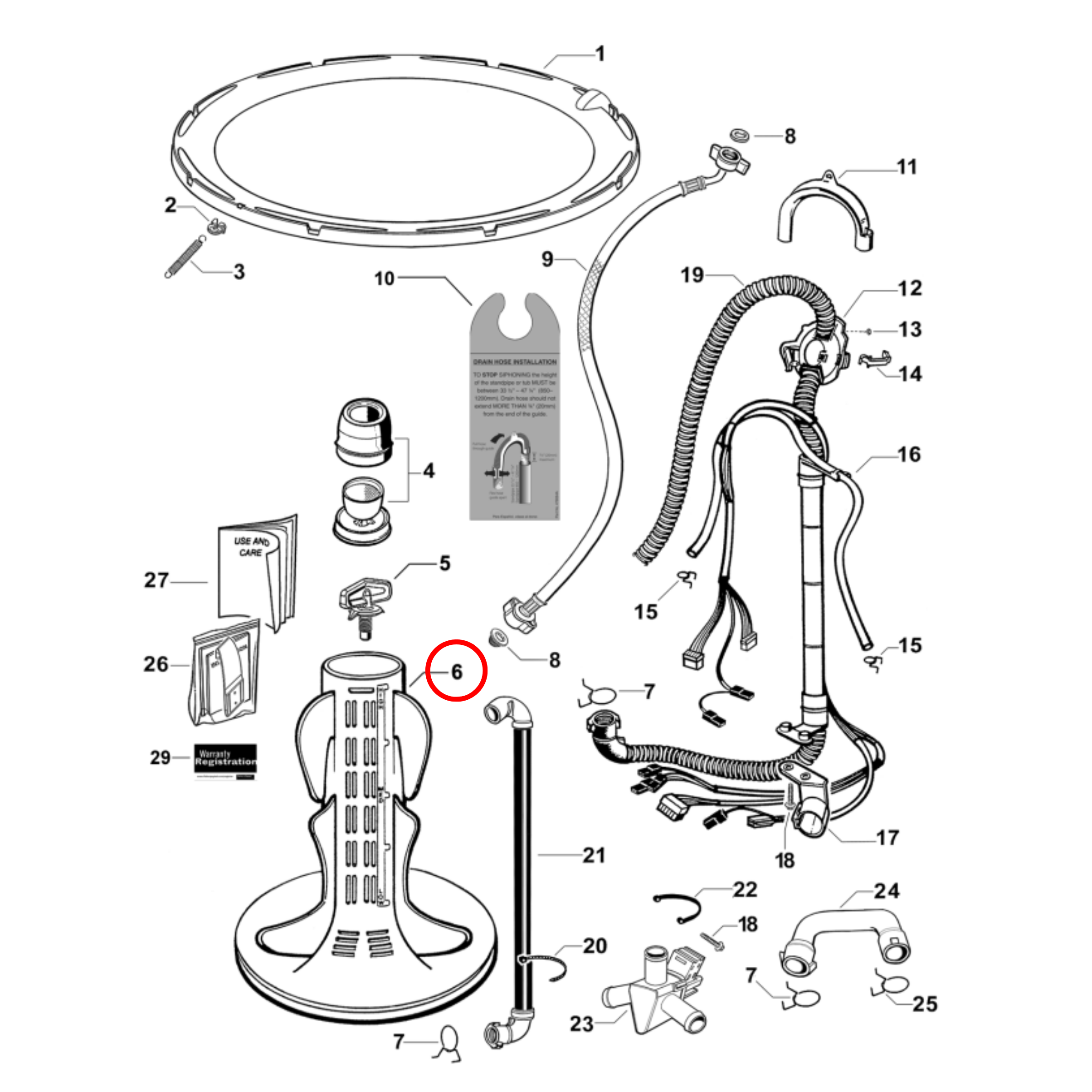 425025P Fisher & Paykel Top Load Washing Machine Agitator Perth Appliance Spares