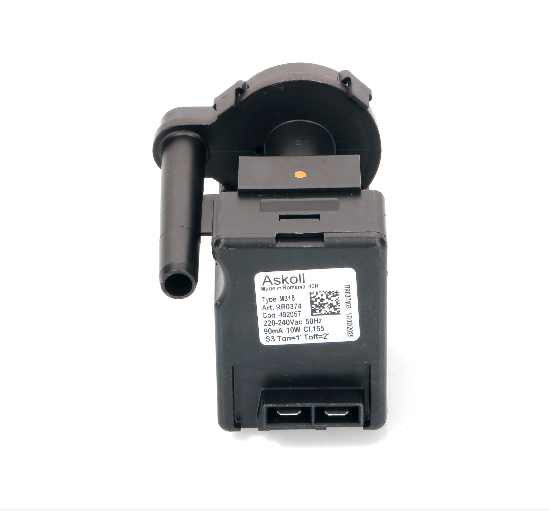 Rear view showing electrical connector on Gorenje 492057 condensation pump