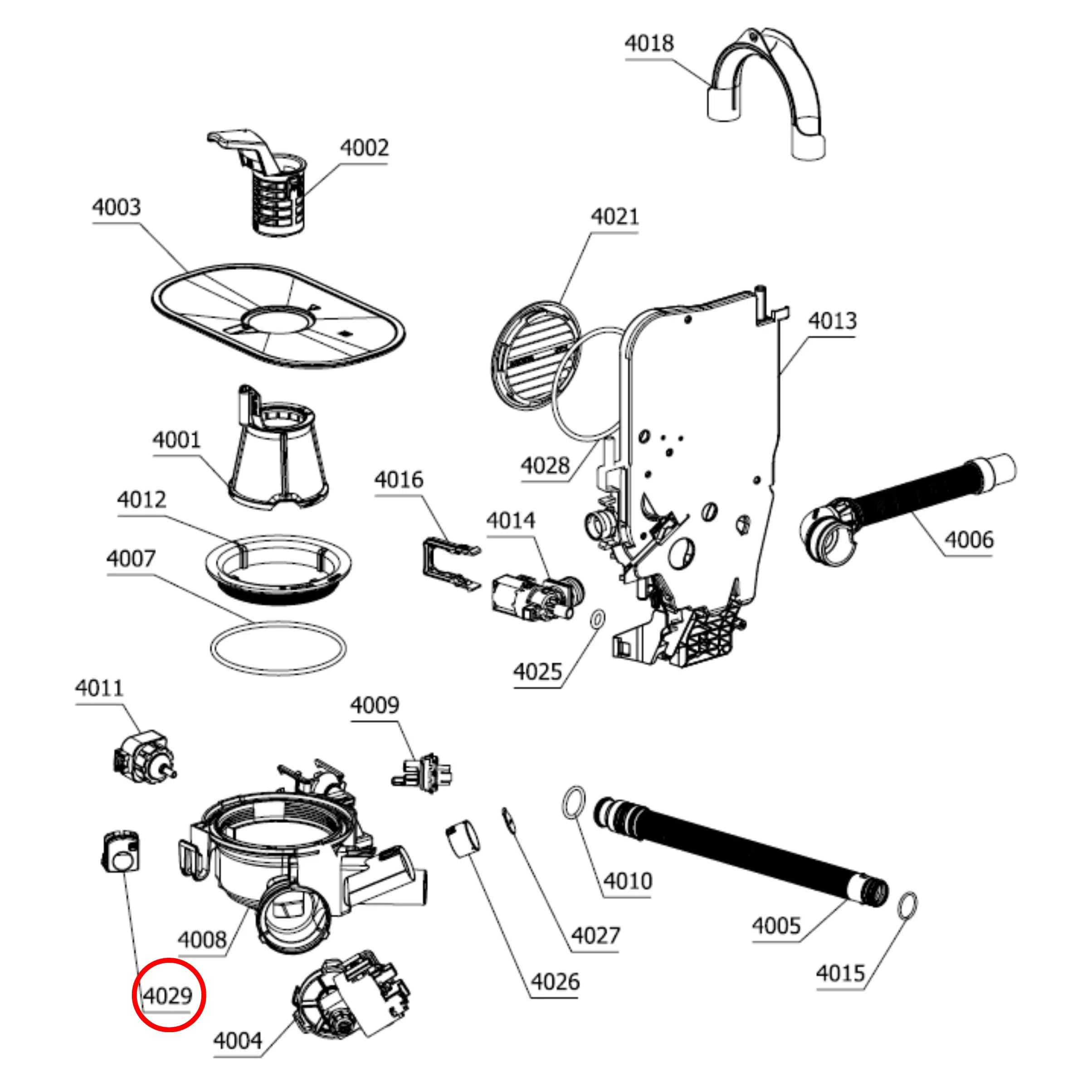 512051 Asko Dishwasher Bottom Sump Plug 1070-Y Perth Appliance Spares