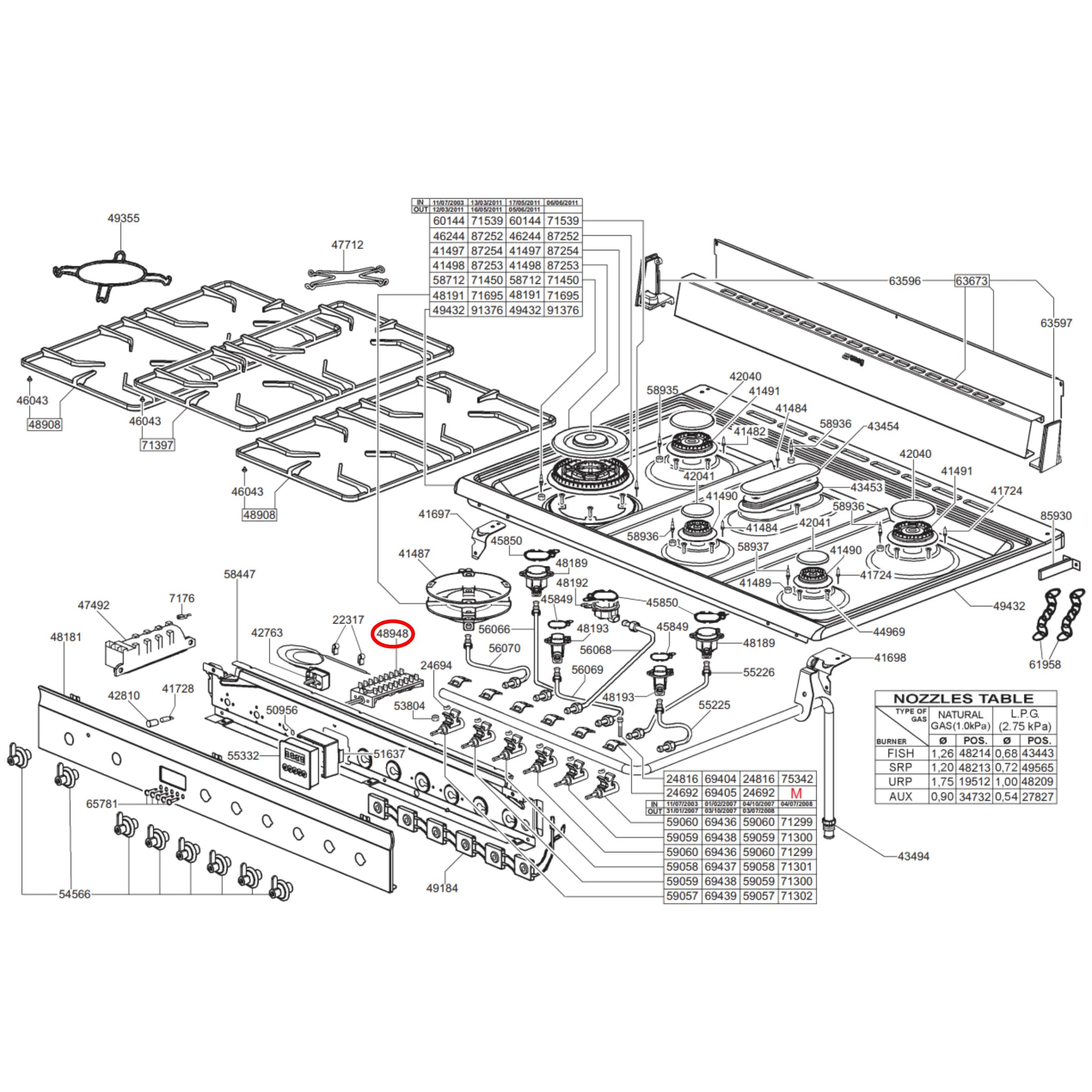 811730227 Smeg Oven Function Selector Switch Perth Appliance Spares