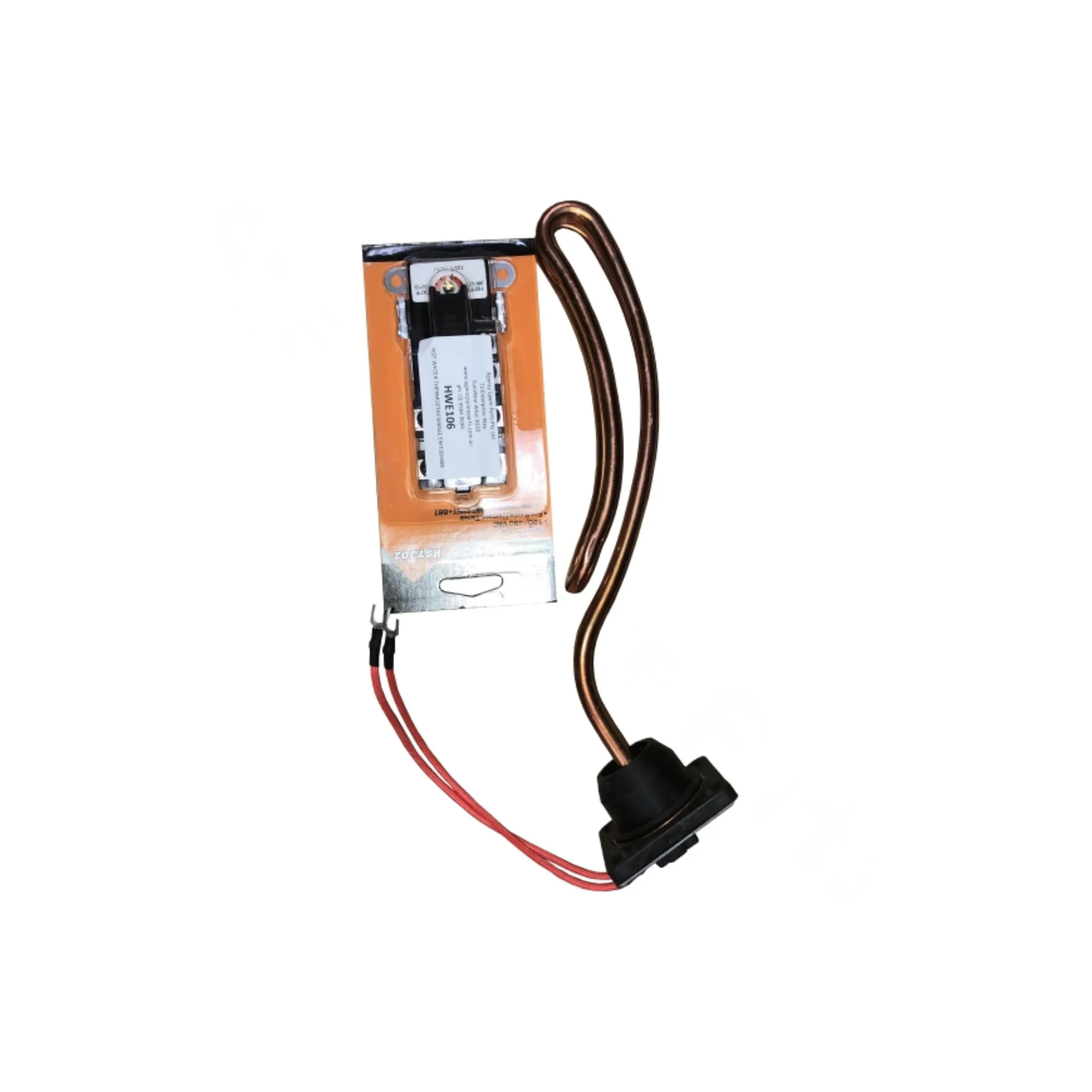 HWE108_Incoloy Hot Water Heating Element Bolt On 2.4Kw With Thermostat - Fast Spares