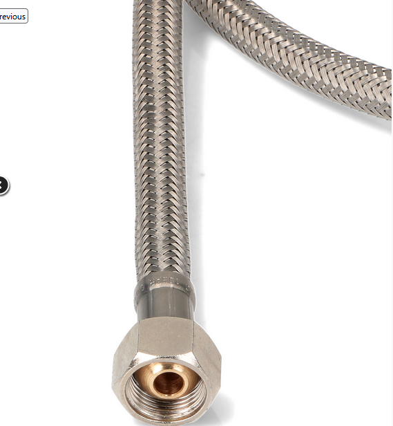 DN8 X2552IU 1.5M Universal Coffee Machine Flexible Inox Hose Striaght 3/8 x 3/8 BSP Female Fast Spares