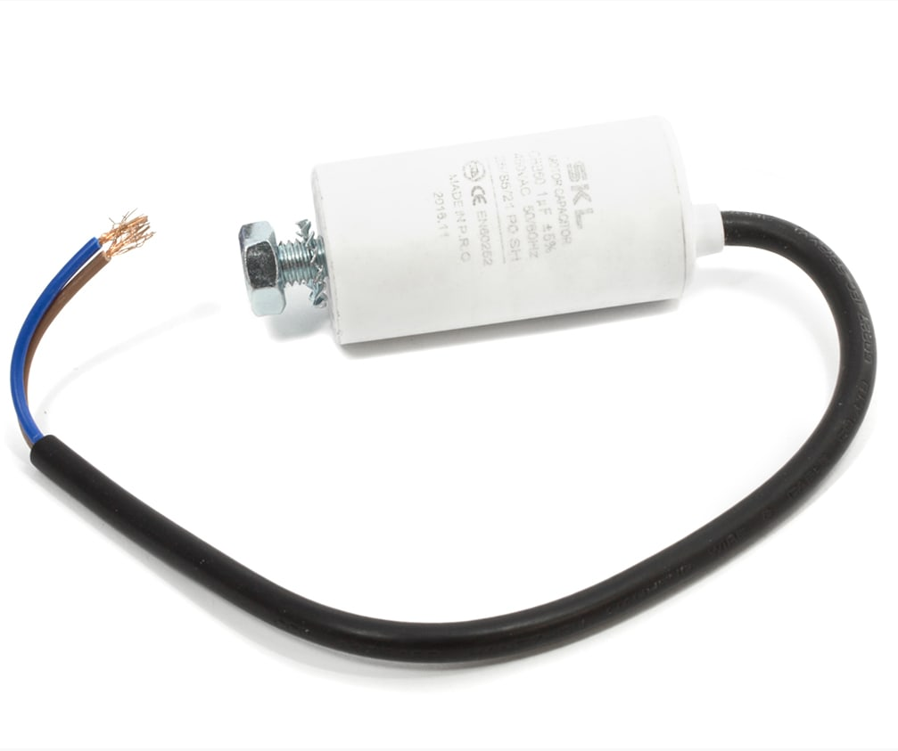 CAP001L Capacitor 1uf with cable 450V Size Ø30x57mm 50/60Hz Fast Spares