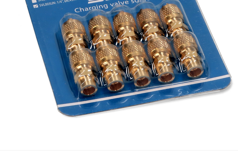SVL003UN Charging Valve Solder 1/4" Ø6.45mm Kit 10pcs Fast Spares