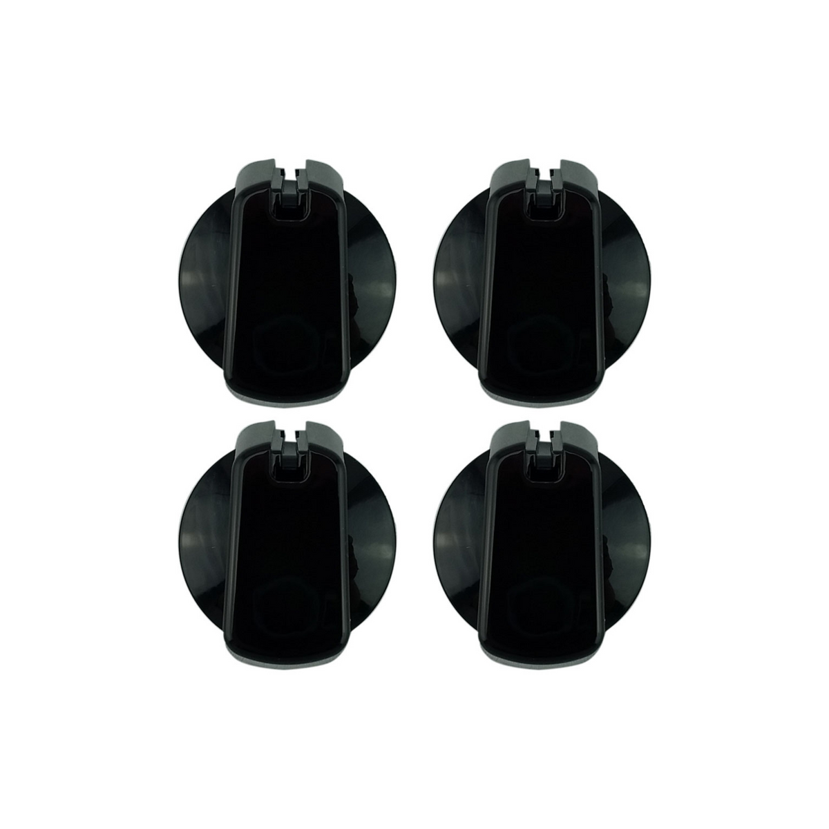 UK-40B4 Oven Universal Knob Kit 40Mm Black Pack Of 4 And Decal Set - 1941154, 4055986550