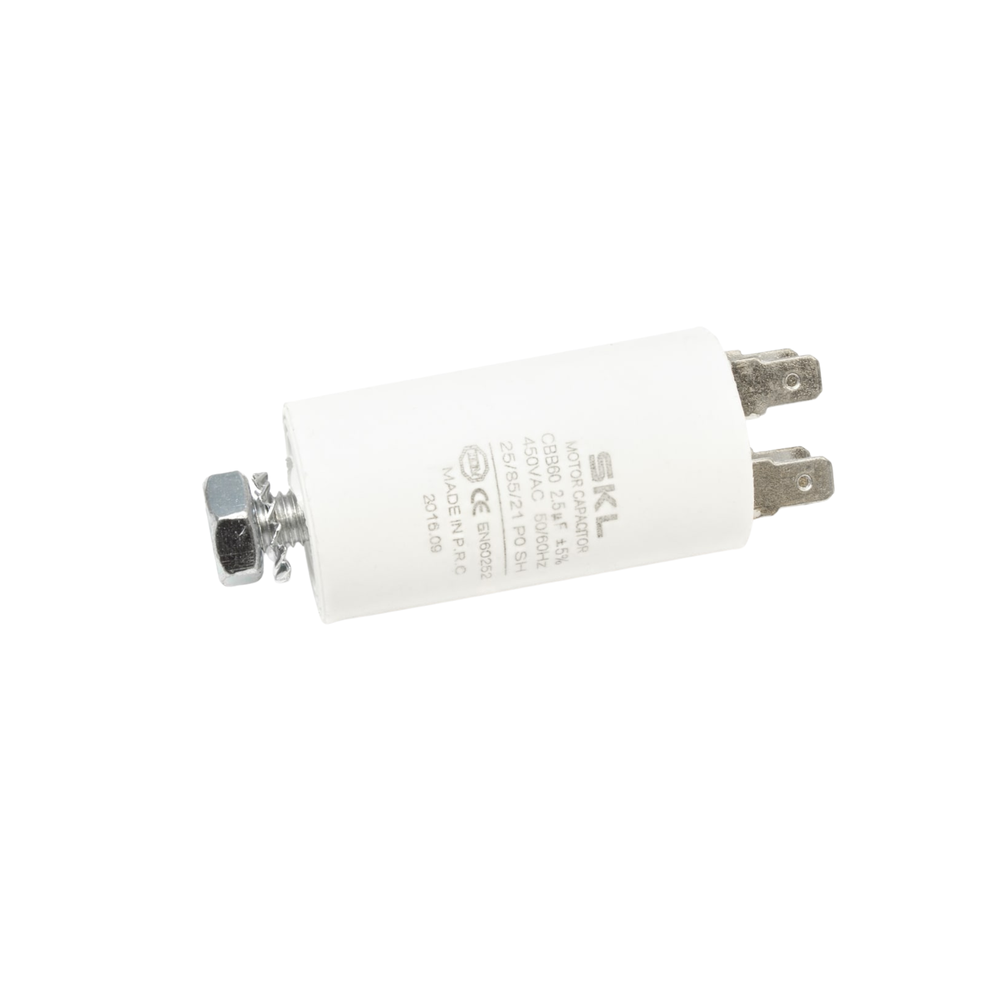CAP0025MS Universal capacitor 2.5 µF Size Ø30x57mm 450Vac Fast Spares